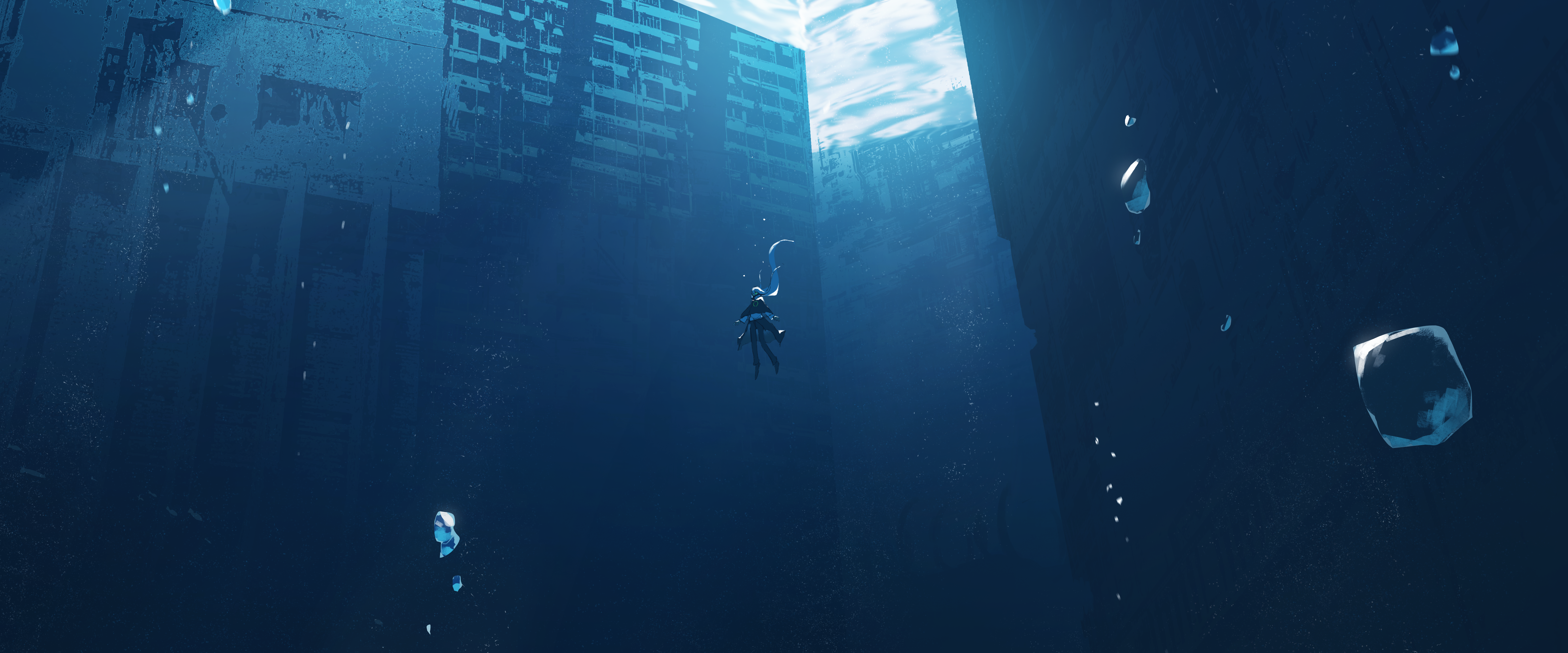 Free download Asteroid Artist Anime Underwater 4K Wallpaper, Wallpaper(s)