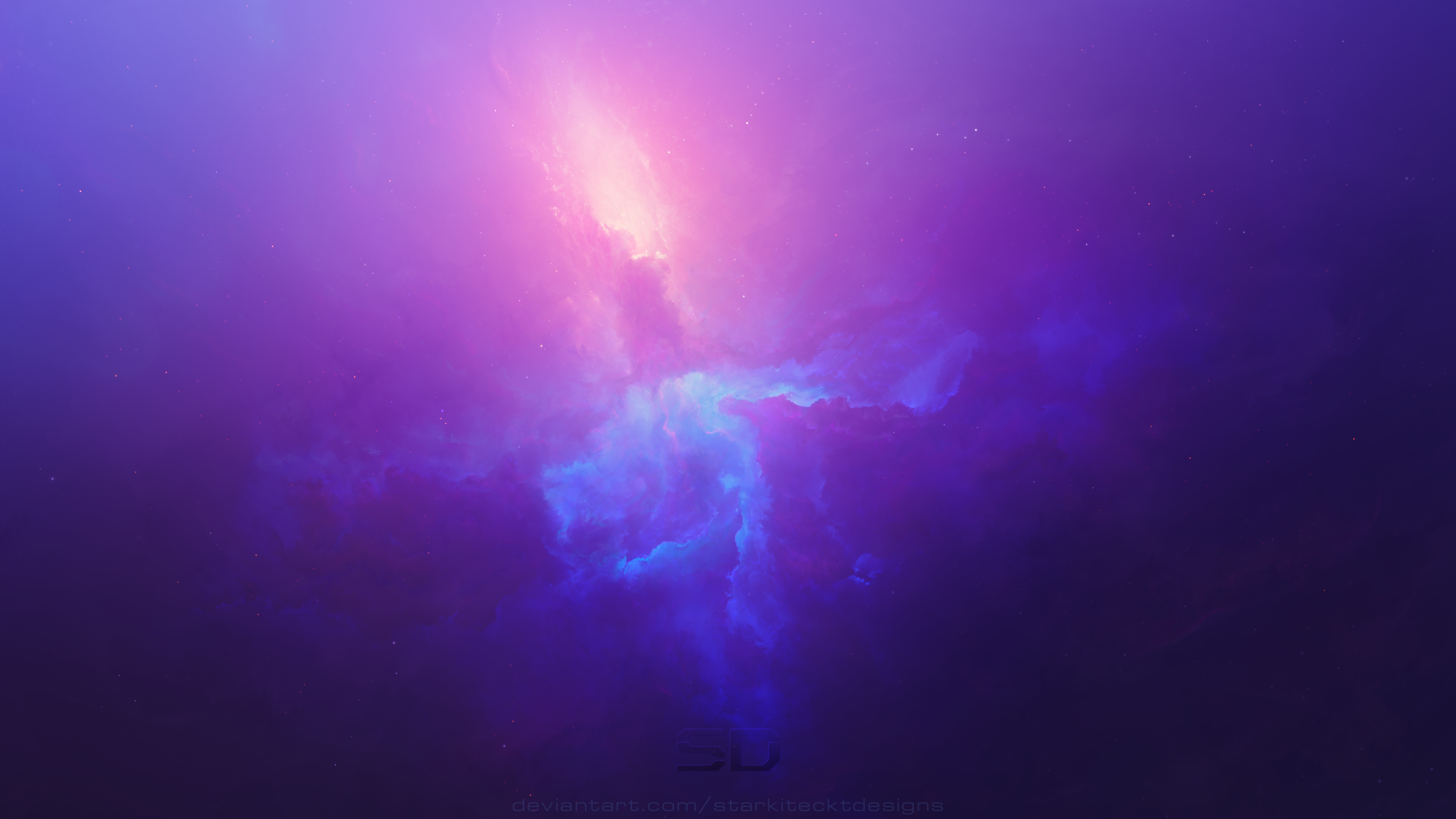 Free download Starry Sky Space Blue Space Art AI Art Nebula 4K Wallpaper, Wallpaper(s)