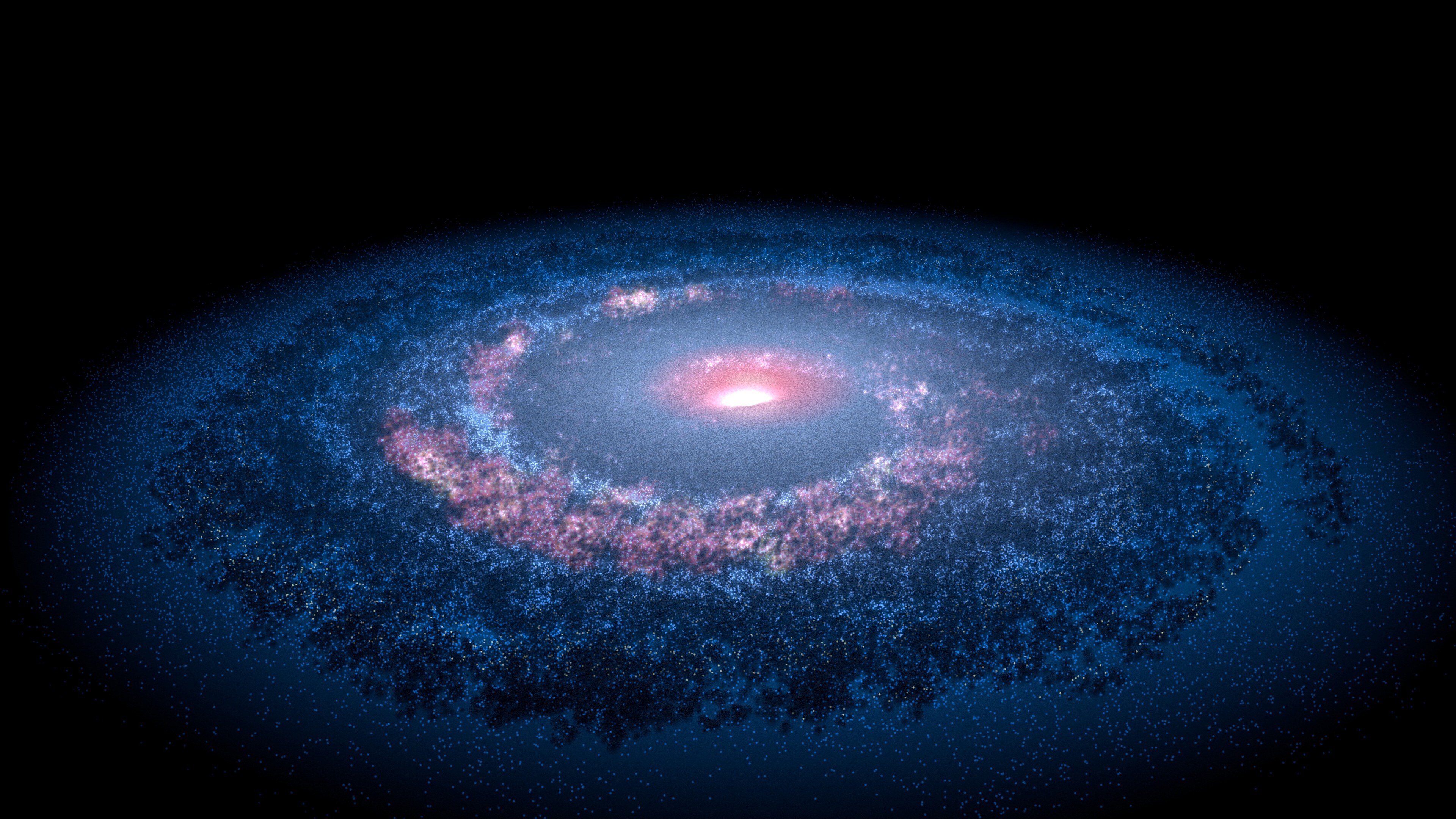 Free download Black background AI art universe space galaxy 4K wallpaper, Wallpaper(s) website provided.