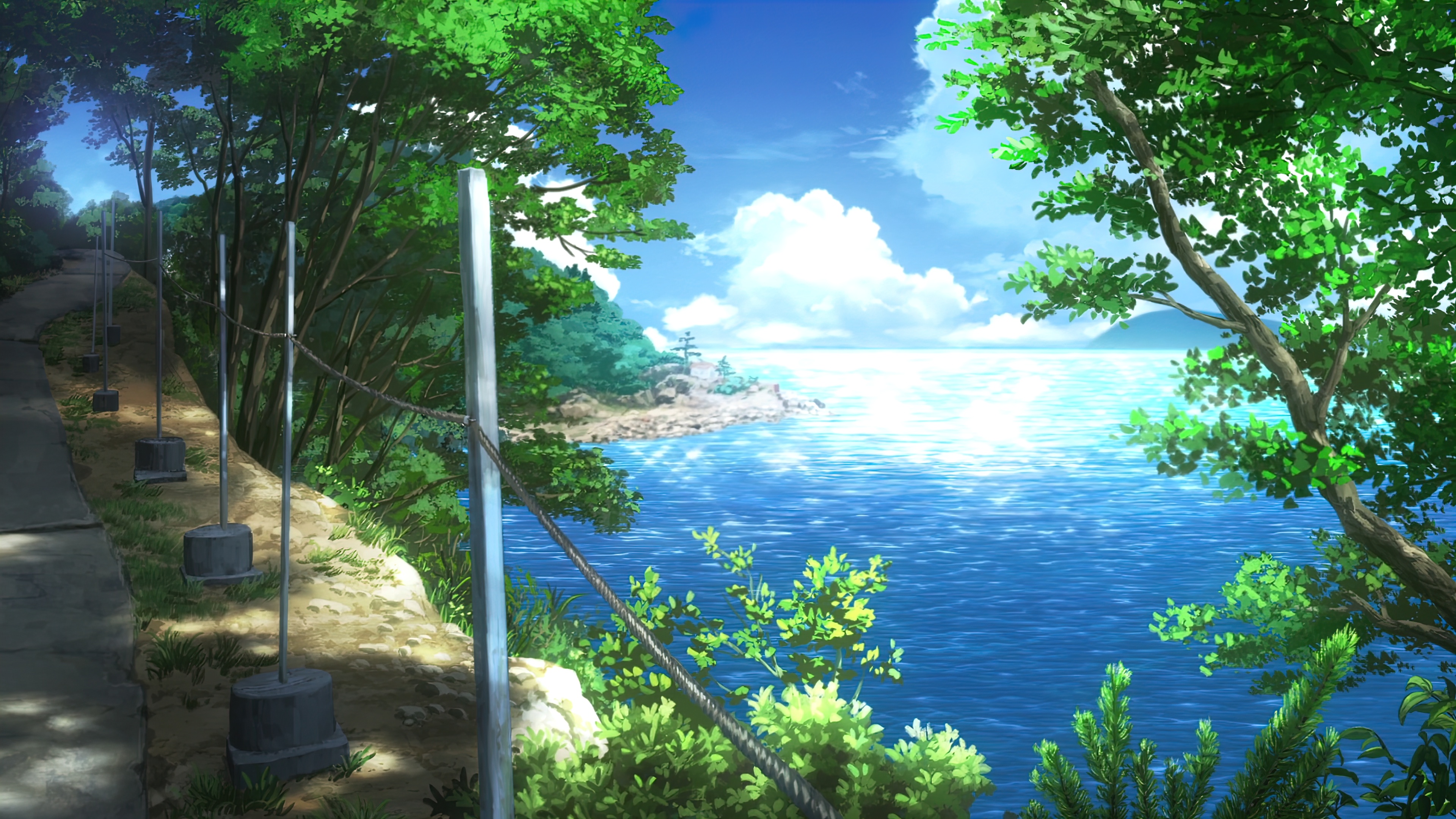 Free download Summer Rendering Animation Screenshot Water Cloud 4K Wallpaper, Wallpaper(s) website provided.
