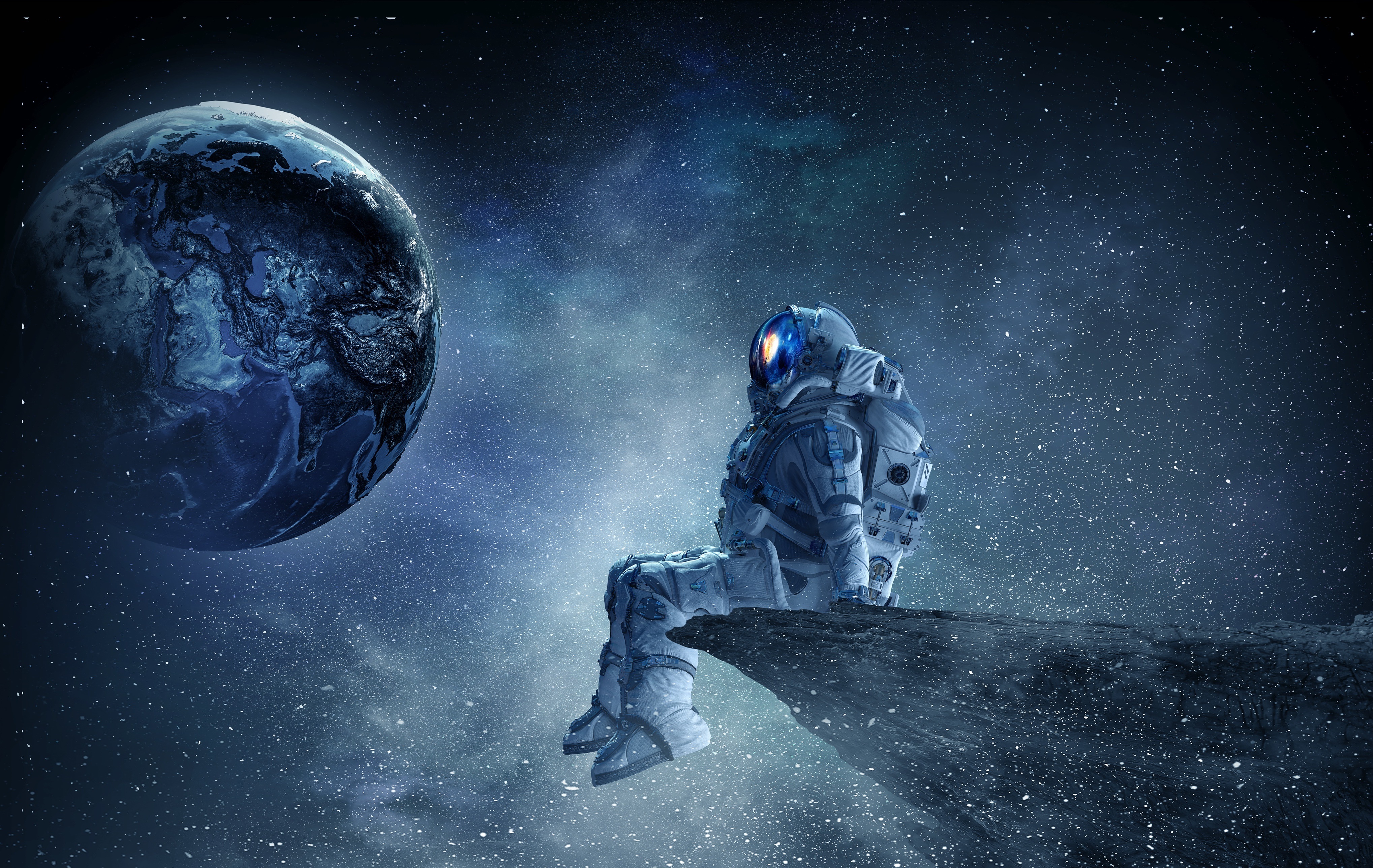 Free download Astronaut Planet Space Art Space AI Art Stars 4K Wallpaper, Wallpaper(s) website provided.