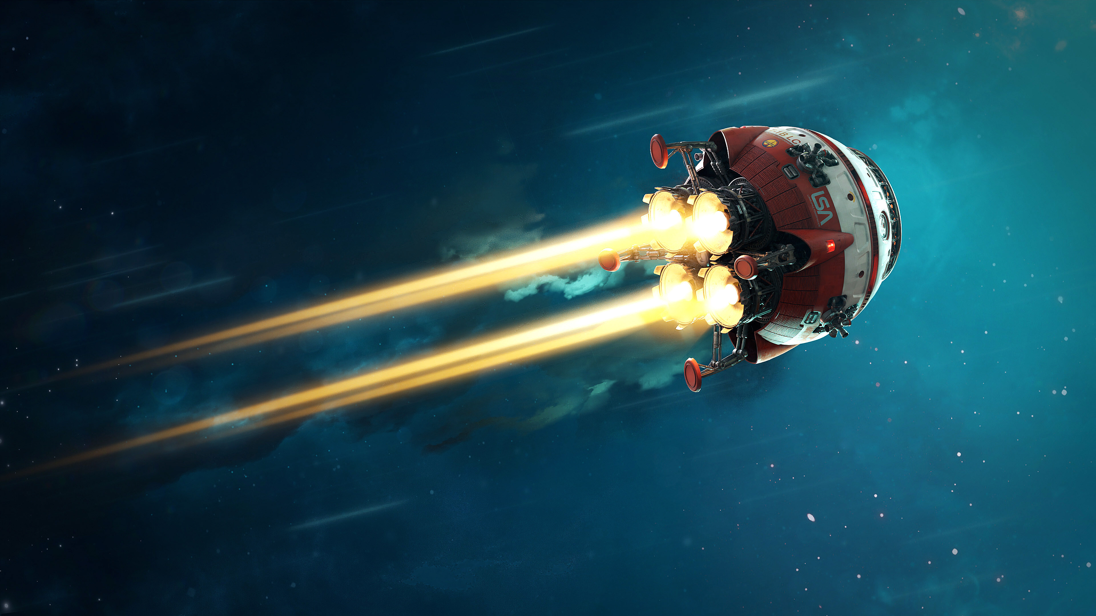 Free download Futurism Space Star Engine Computer Wallpaper 4K Wallpaper, Wallpaper(s) website provided.