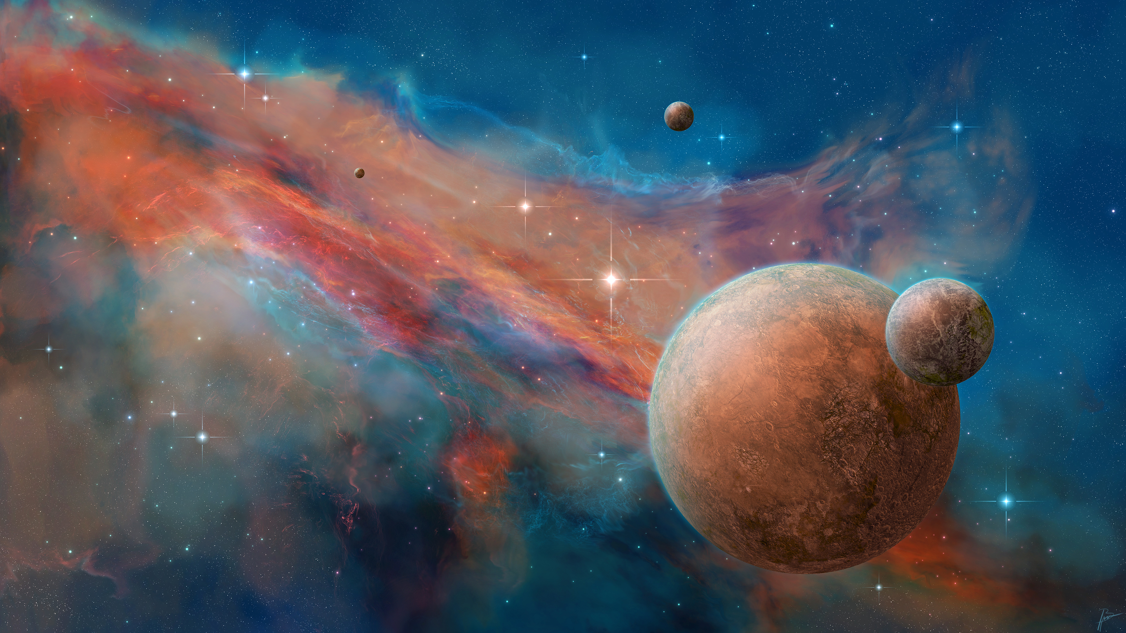 Free download Jazz Space Art Nebula 4K Wallpaper, Wallpaper(s) website provided.