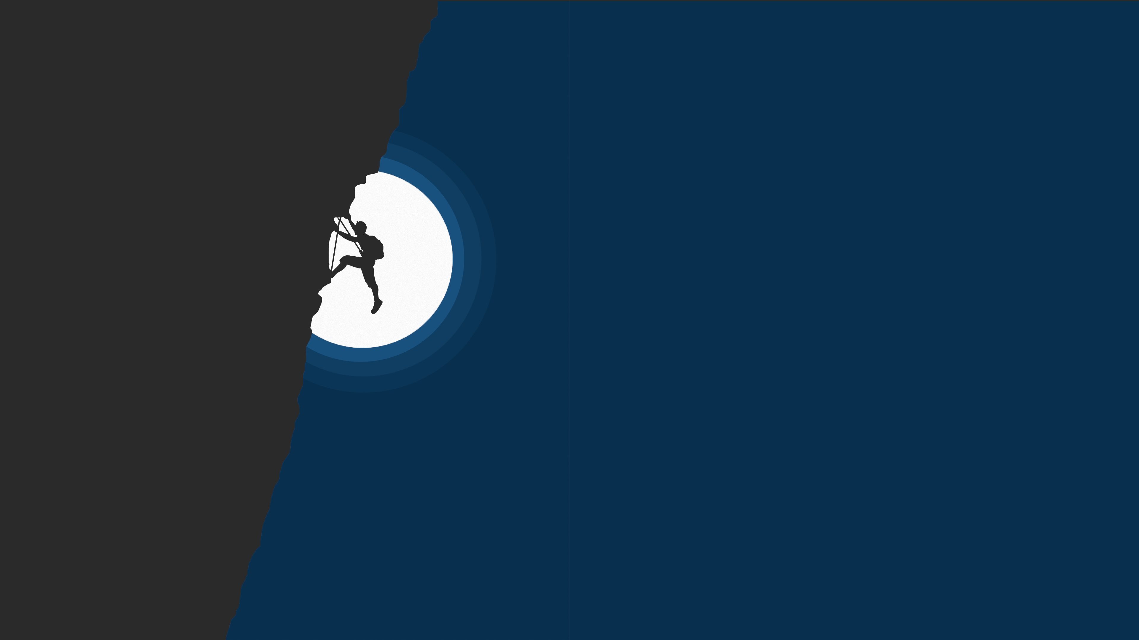 Free download Hiking Travel Illustration Night Minimalism AI Art Mountains Climbing 4K Wallpaper, Wallpaper(s) website provided.