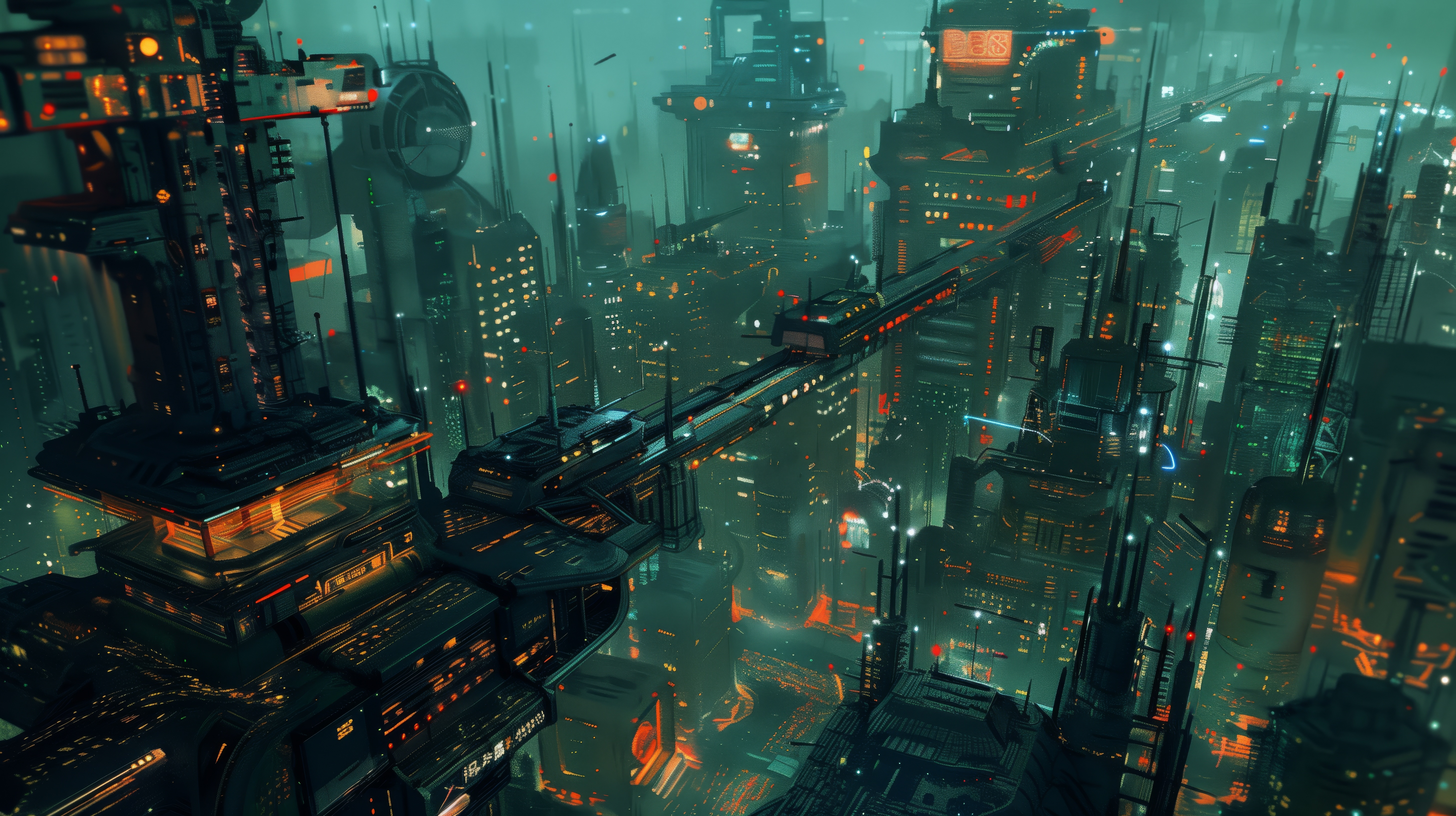 Free download City Futuristic Science Fiction Concept Art Skyscraper Cityscape Computer Stickers 4K Stickers, Wallpaper(s) website provided.