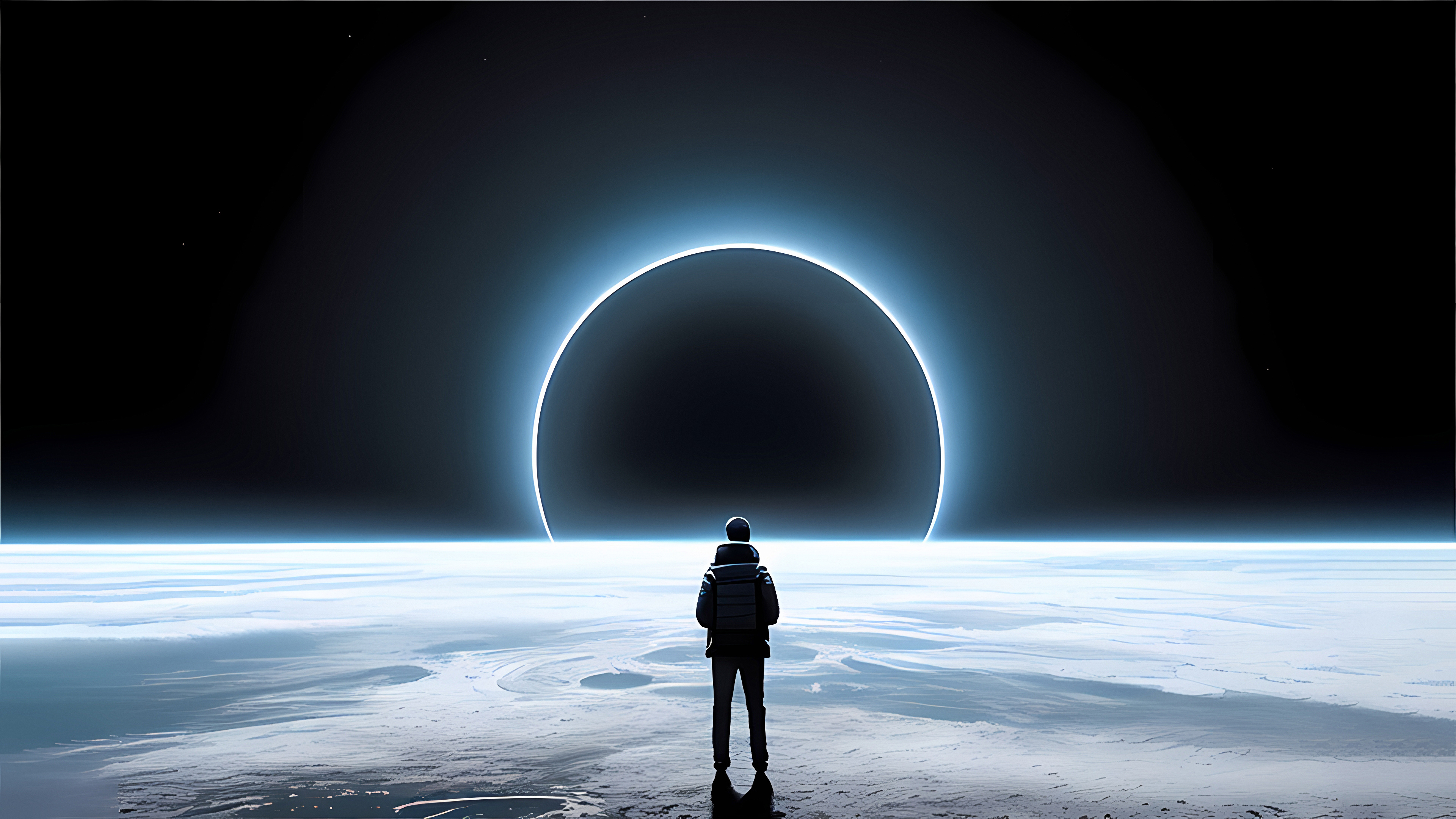 Free download Black Hole Art Men Space Computer Wallpaper 4K Wallpaper, Wallpaper(s) website provided.