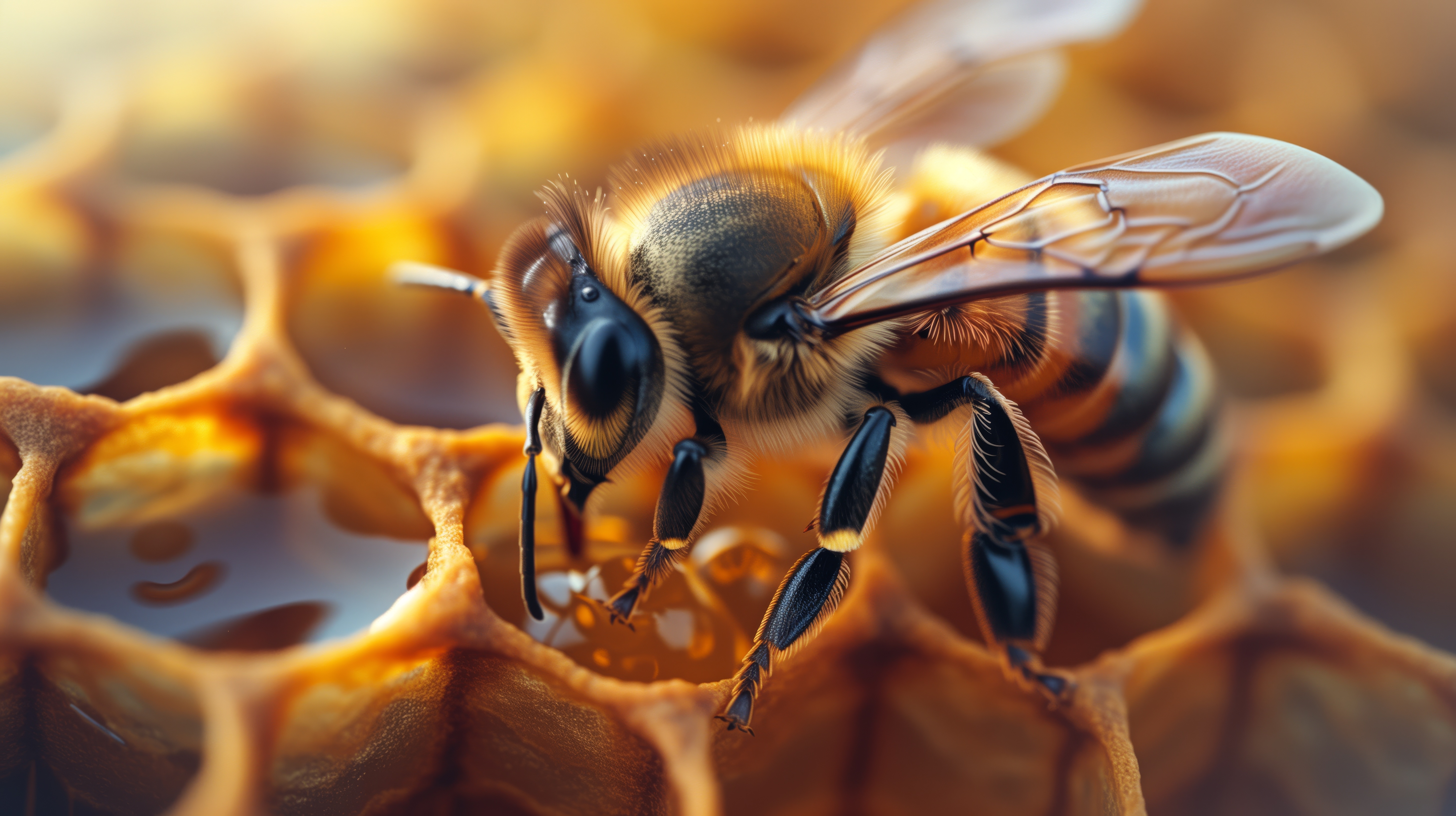 Free download Honey Bee Bee Yellow Computer Wallpaper 4K Wallpaper, Wallpaper(s) website provided.