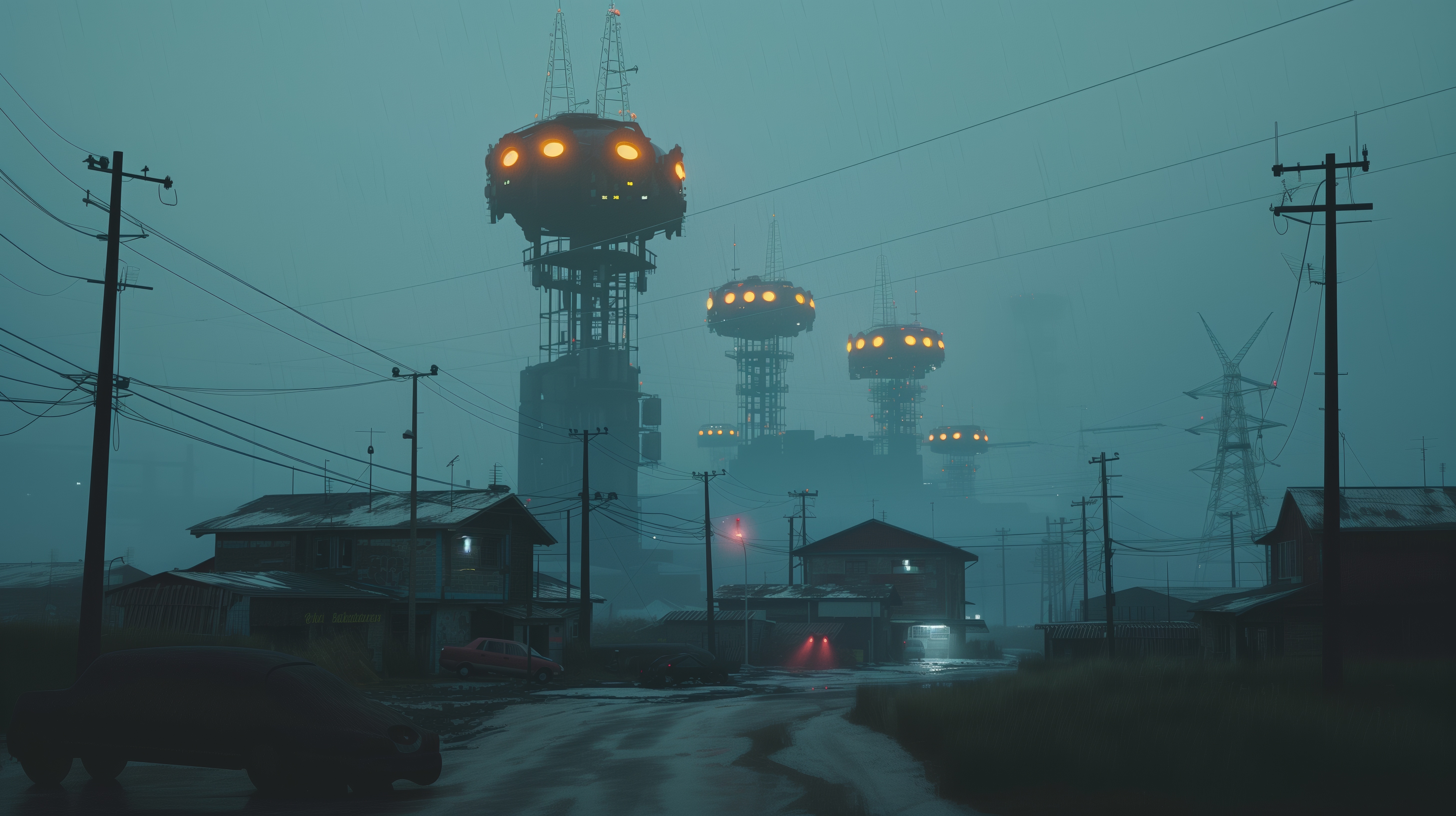 Free download Artificial Intelligence Art Illustrations Science Fiction Tower Mist Dusk Computer Wallpaper 4K Wallpaper, Wallpaper(s) website provided.