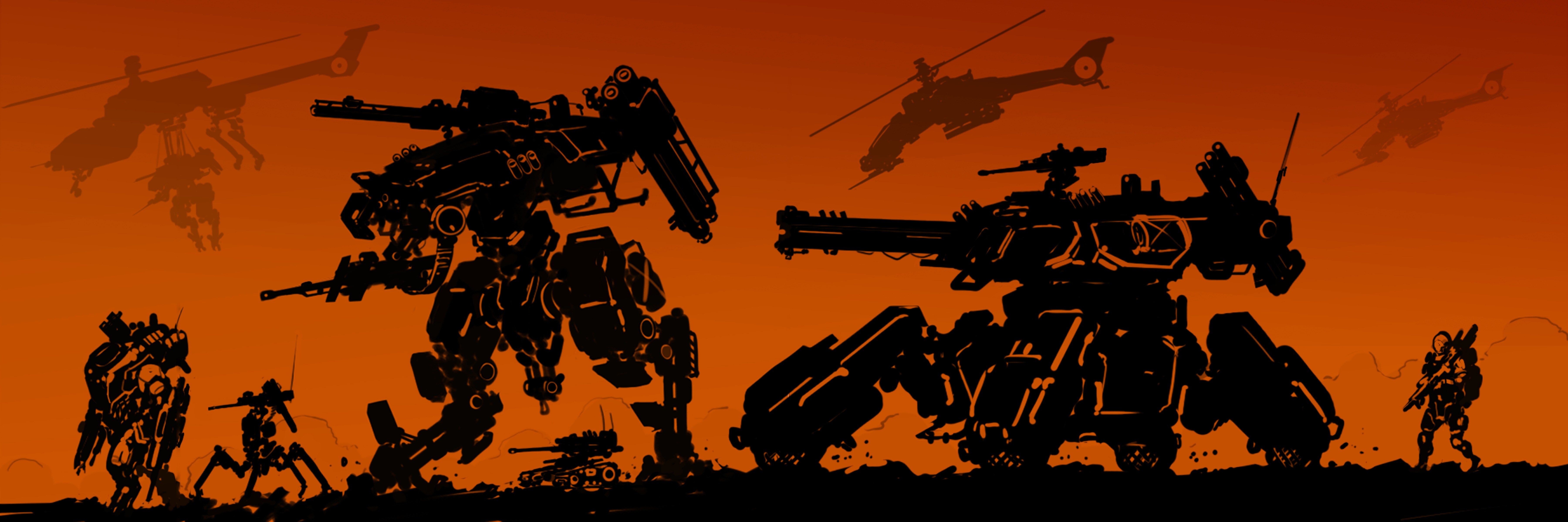 Free download Concept Art Mecha Orange War Tank Robot Science Fiction Computer Wallpaper 4K Wallpaper, Wallpaper(s) website provided.