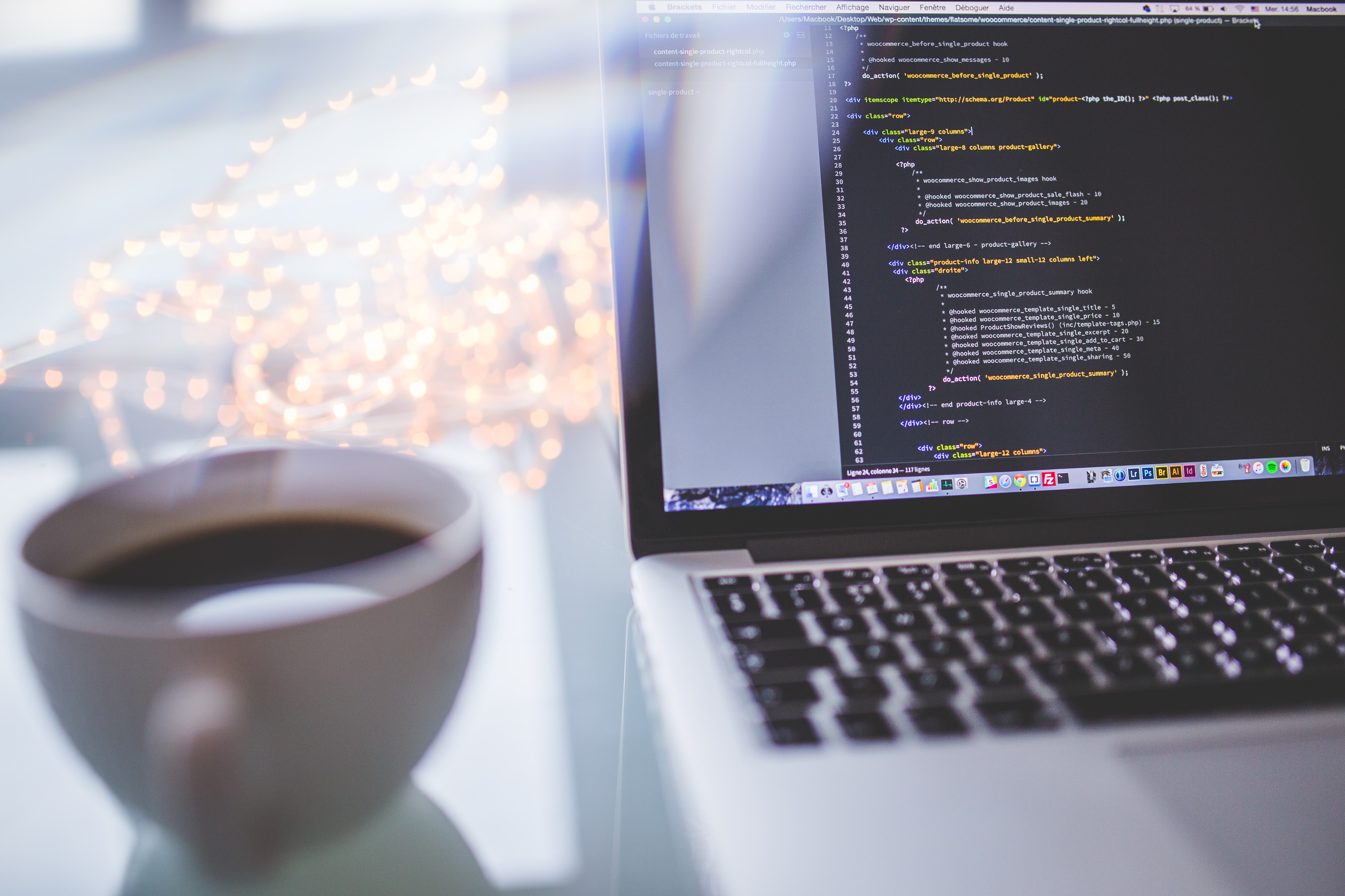 Free download Laptop Coffee Programming Web Development Code Language Keyboard Technology 4K Wallpaper, Wallpaper(s) website provided.