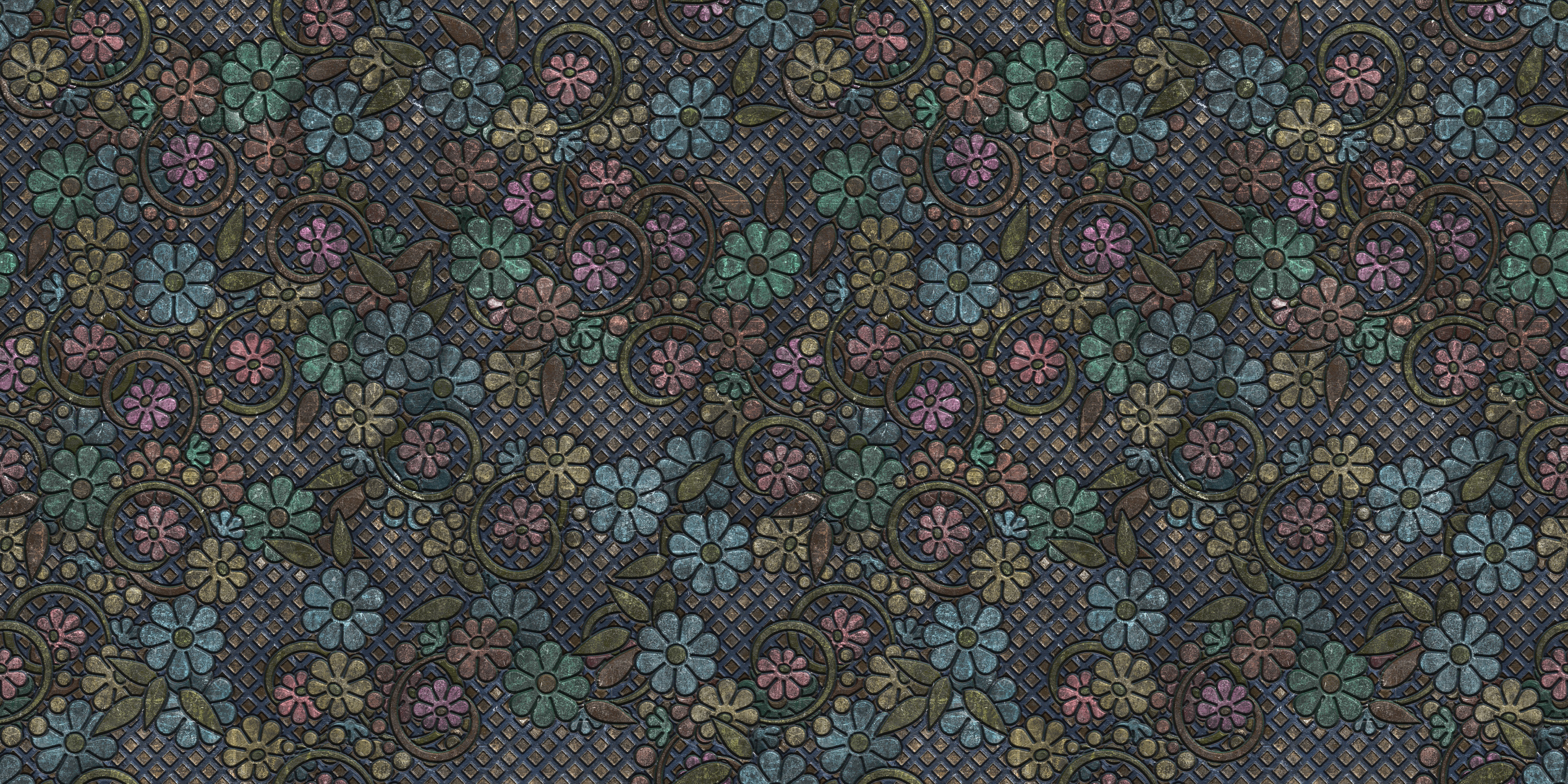 Free download Solid color pattern retro abstract structure debris metal color flowers 4K wallpaper, Wallpaper(s) website provided.