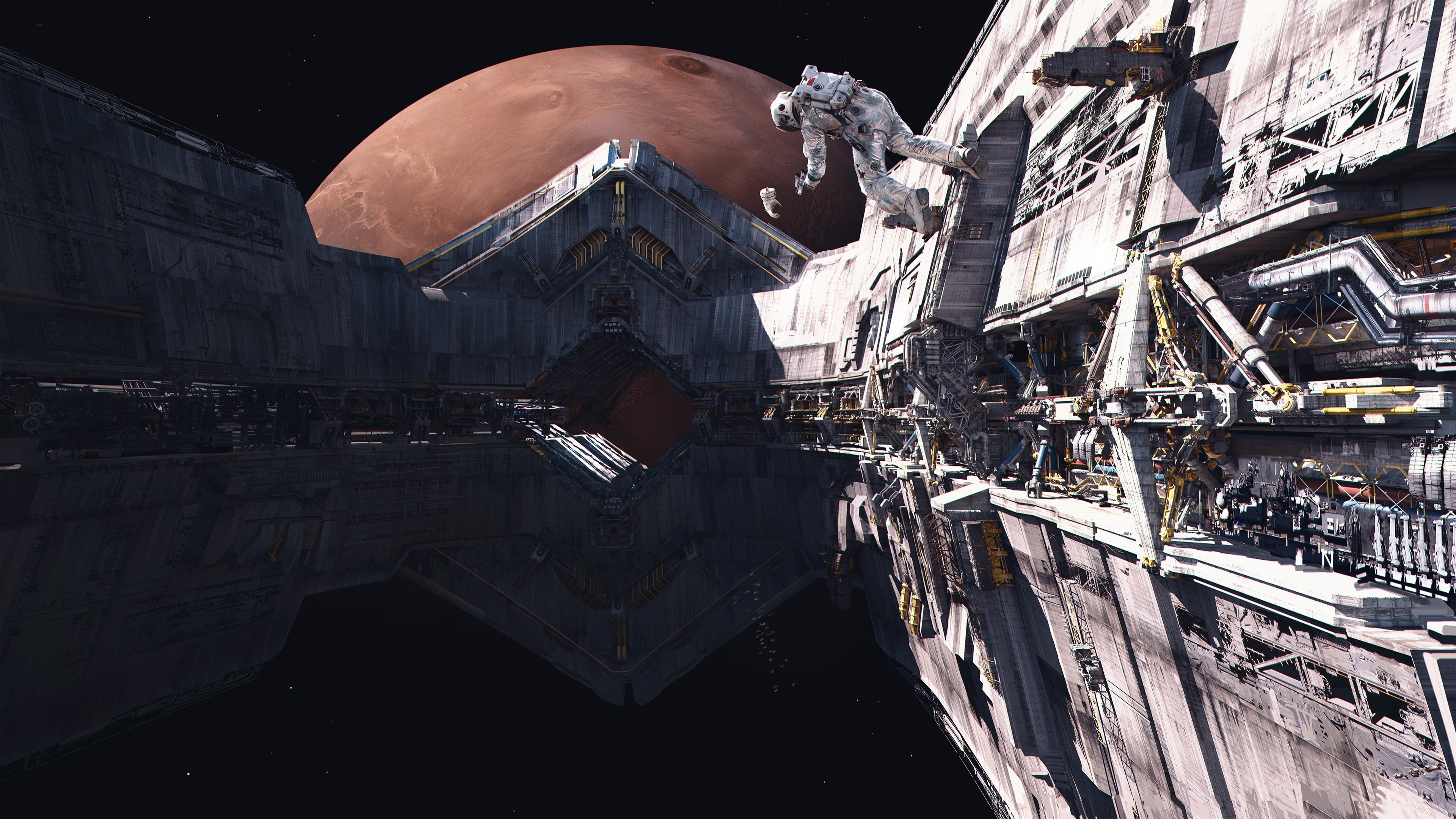 Free download Astronaut Space Plant Spaceship 4K Wallpaper, Wallpaper(s) website provided.