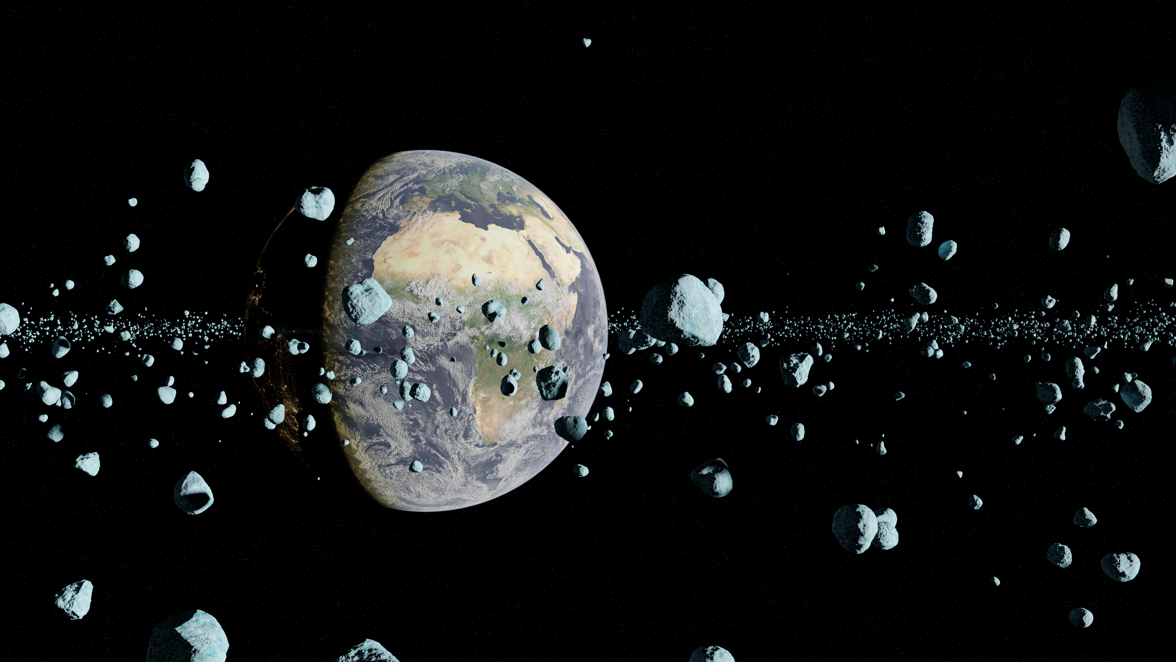 Free download Earth Space Planet Asteroid Computer Wallpaper 4K Wallpaper, Wallpaper(s) website provided.