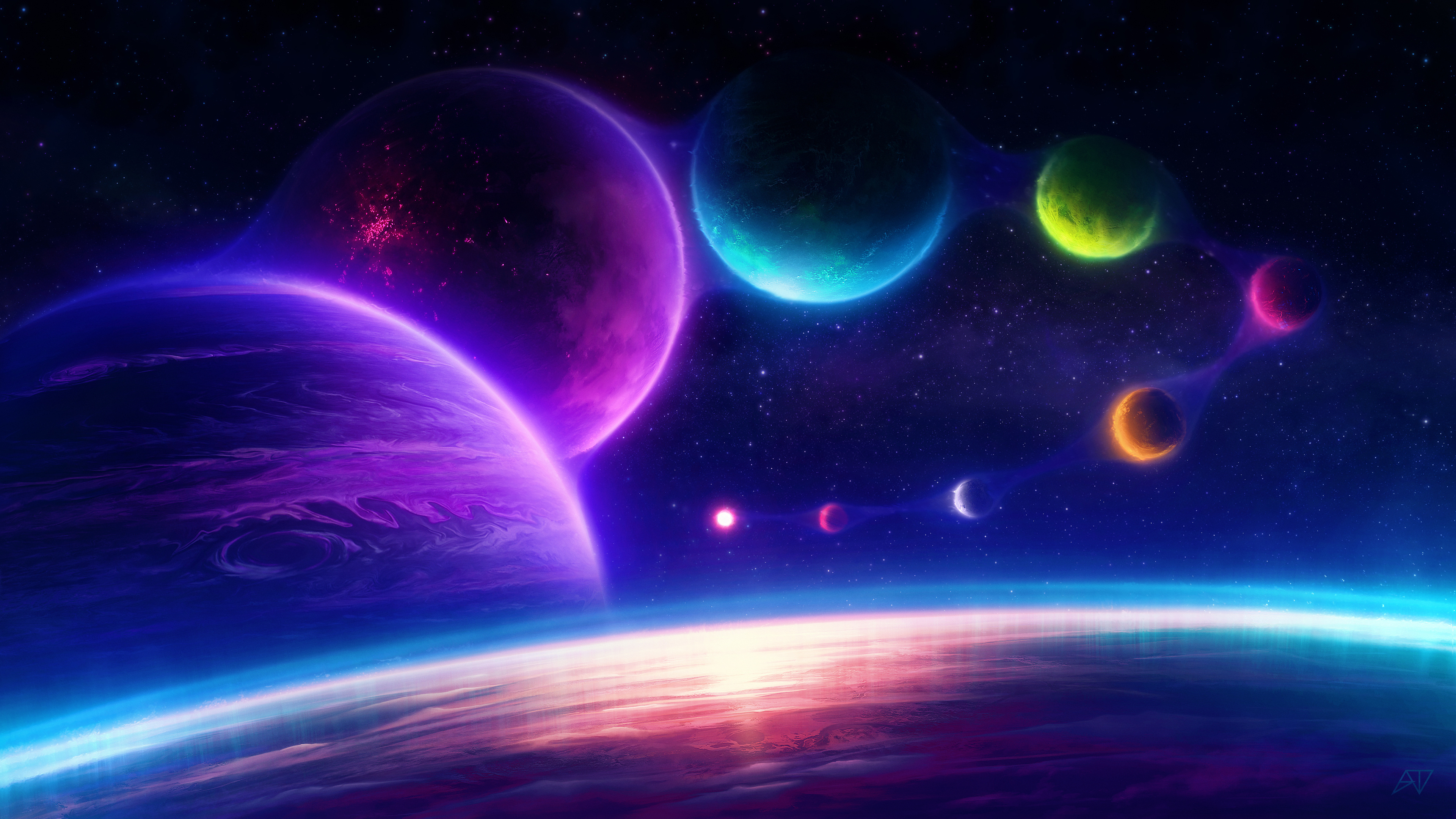 Free download Space Art Planet Color Star Gas Giant Space AI Art 4K Wallpaper, Wallpaper(s) website provided.