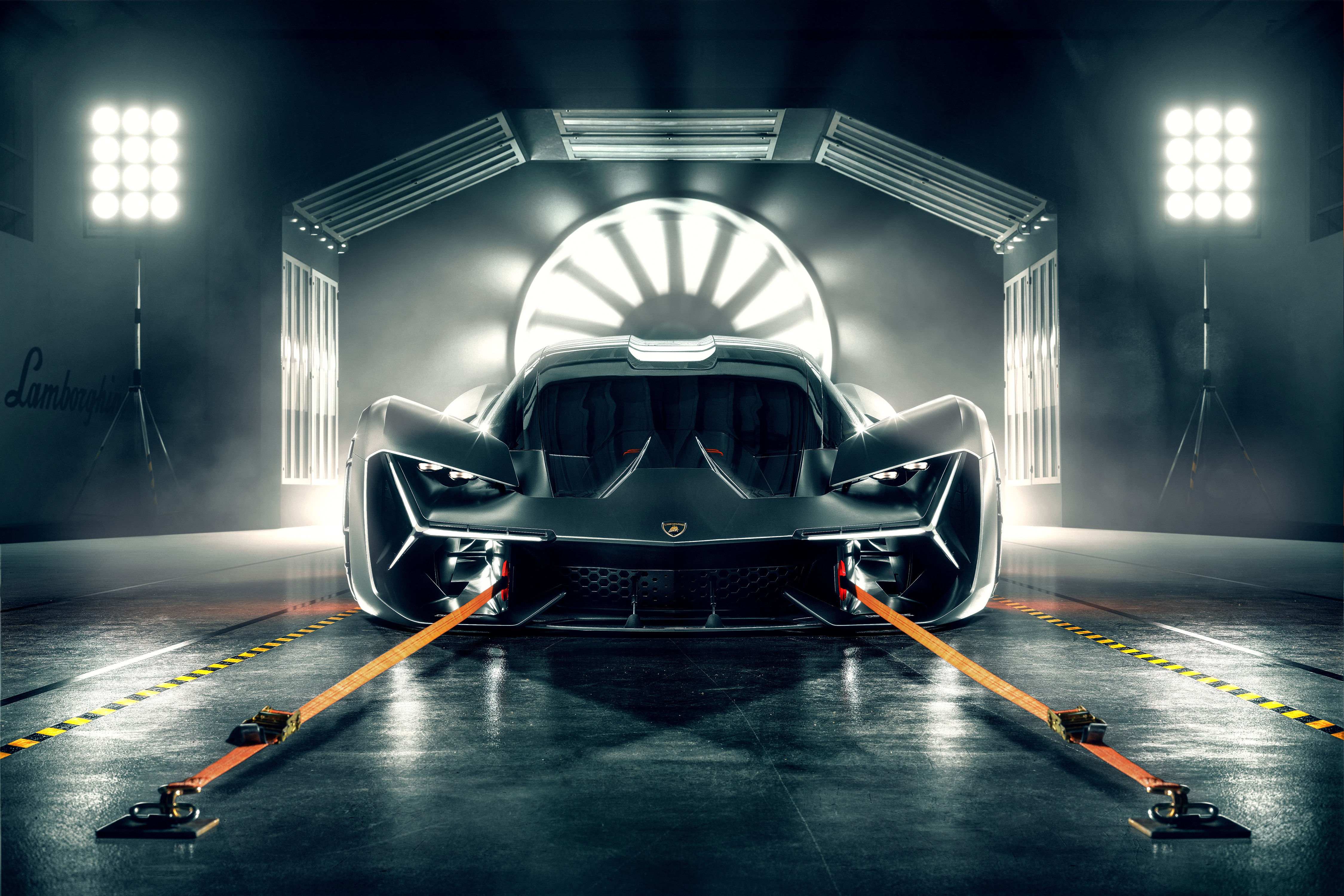 Free download Car Vehicle Lamborghini Prototype Millennium Front View 4K Wallpaper, Wallpaper(s) website provided.