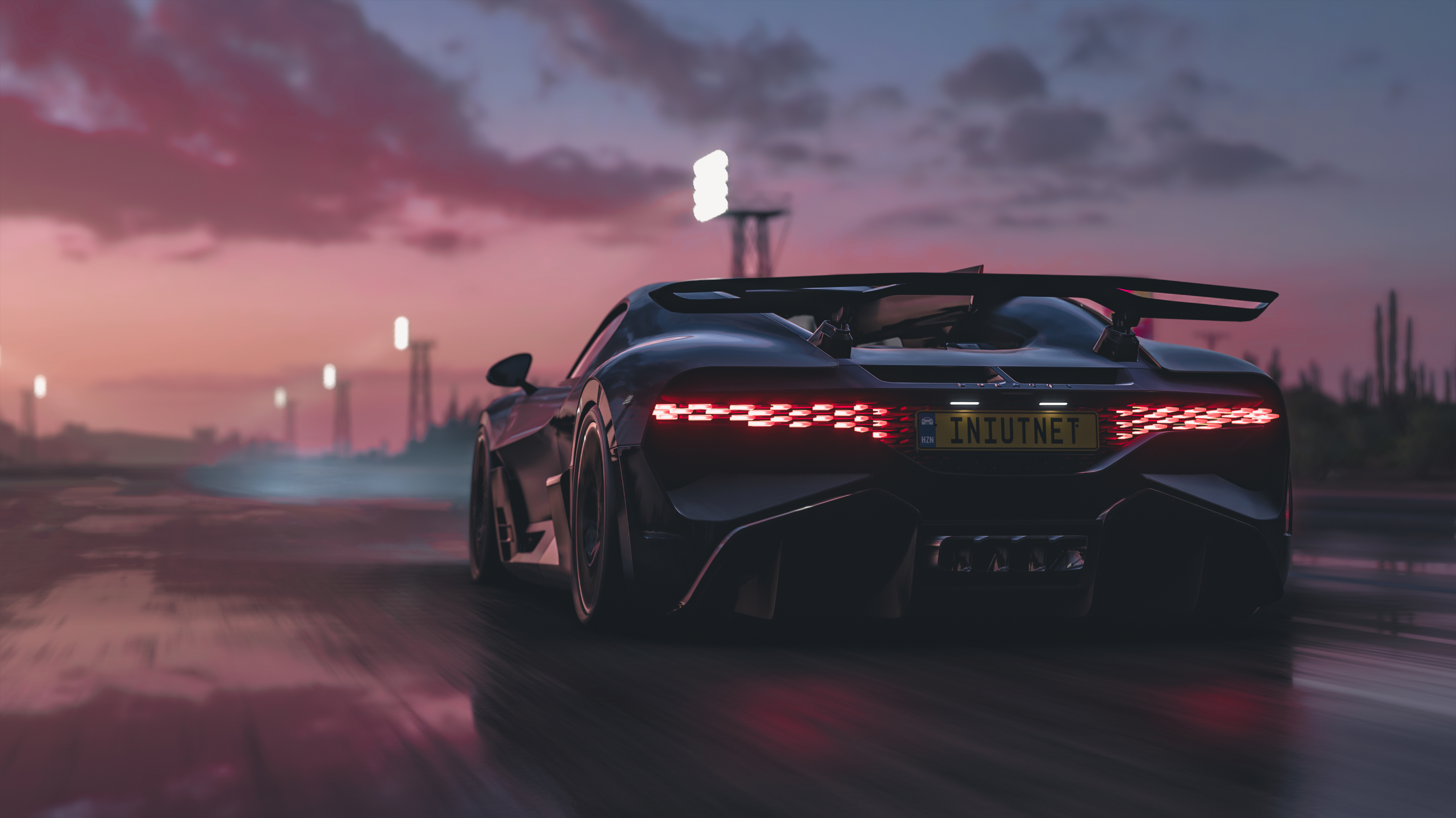 Free download Screenshot Horizon Game CG Car Vehicle Tail Light Cloud License Plate 4K Wallpaper, Wallpaper(s) website provided.