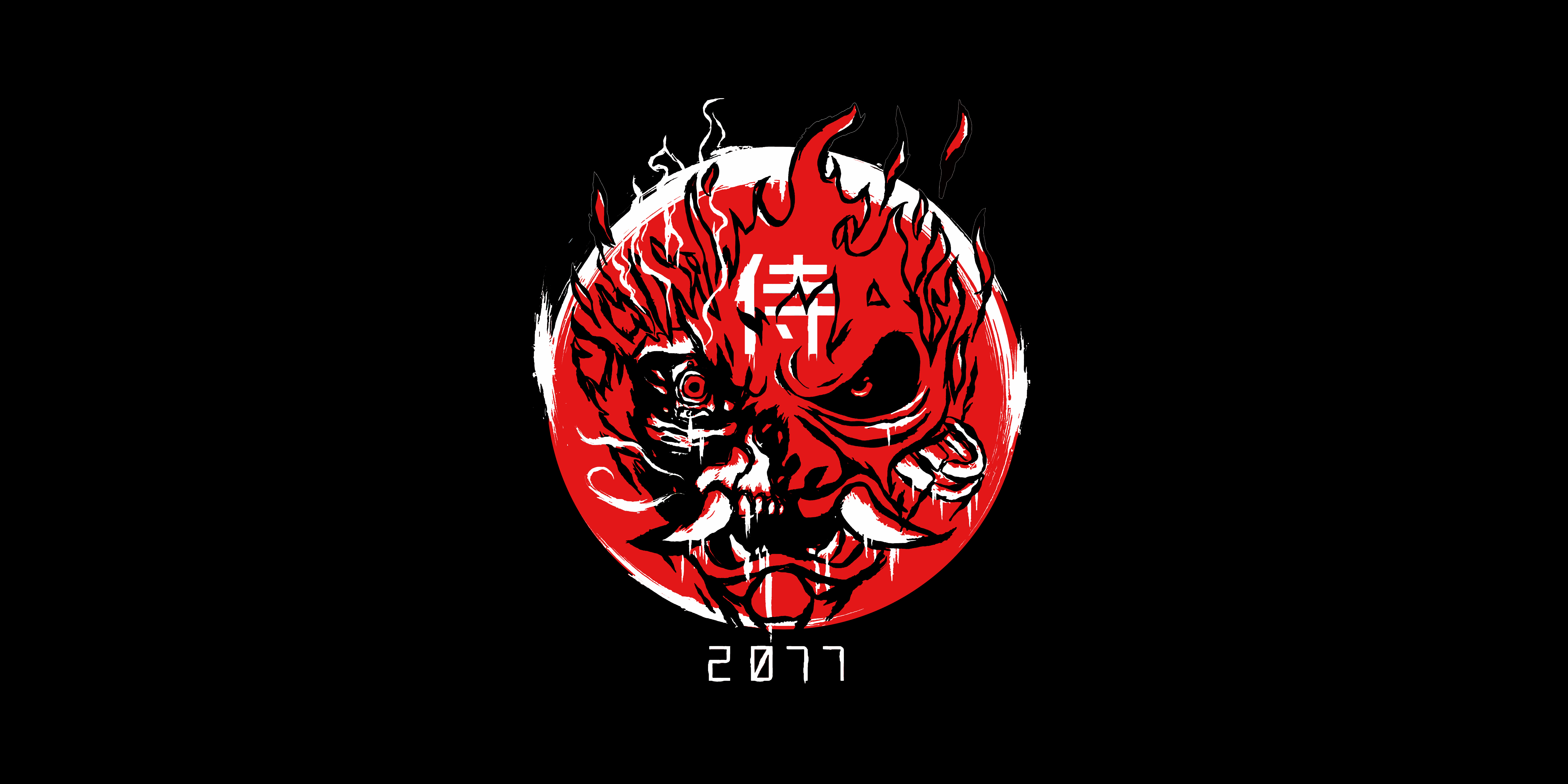 Free download Cyberpunk Red Warrior Demon Digital 8K Wallpaper, Wallpaper(s) website provided.