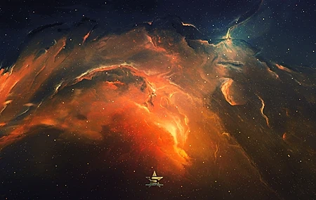 Free download Stars Universe Space Escape Nebula Space Art AI Art Logo 4K Wallpaper, Wallpaper(s) website provided.