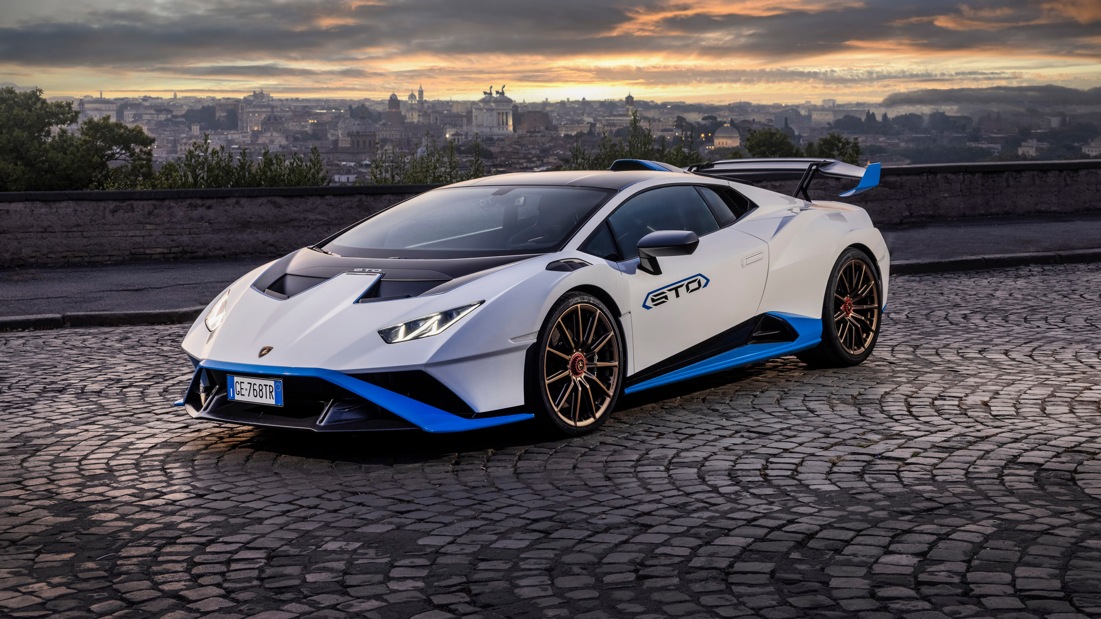 Free download Lamborghini sports car road city sky car white computer wallpaper 4K wallpaper, Wallpaper(s) website provided.