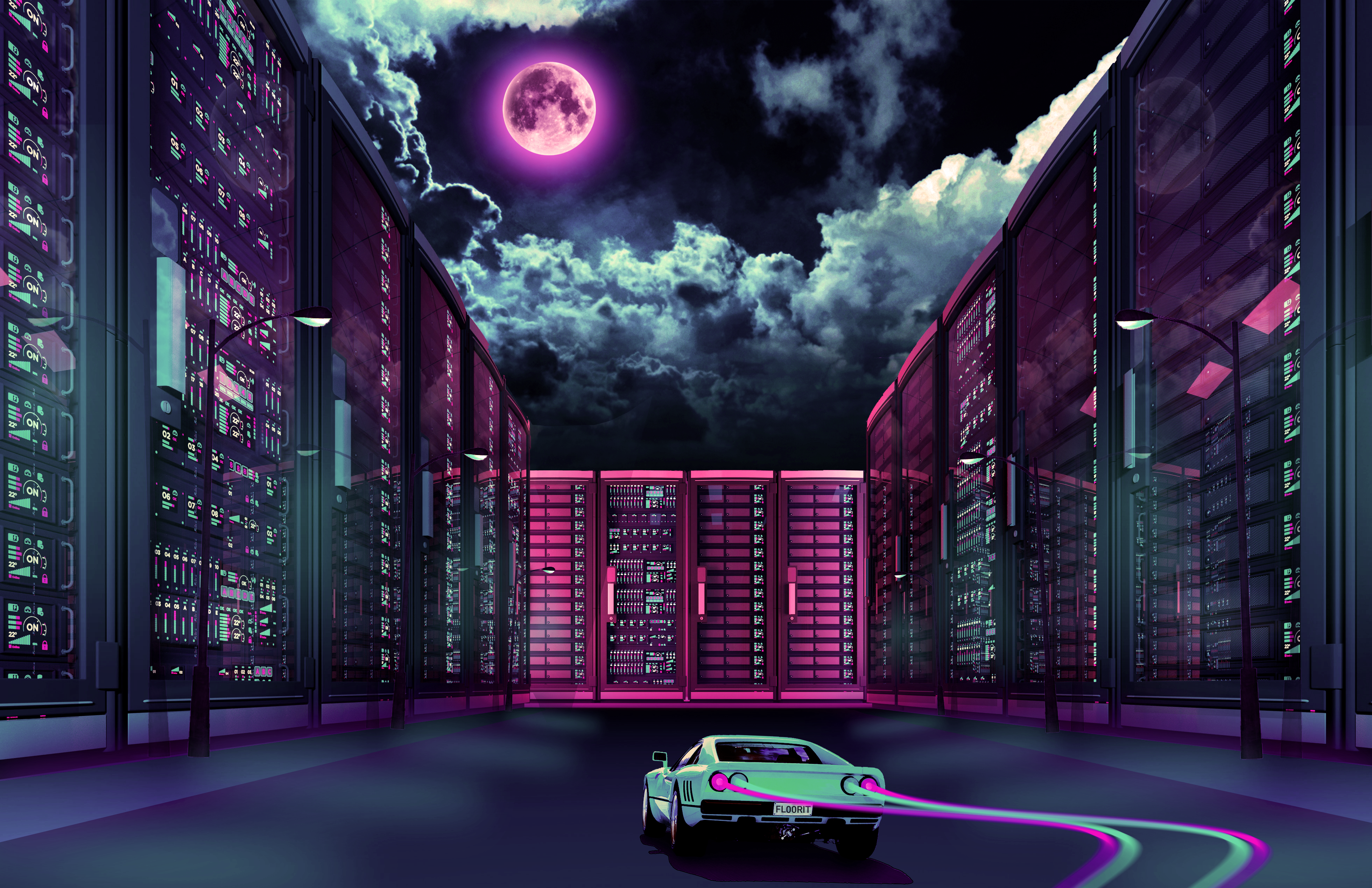 Free download Reverse Wave Driving Vehicle Car Futurism Neon Ferrari Computer Wallpaper 4K Wallpaper, Wallpaper(s) website provided.