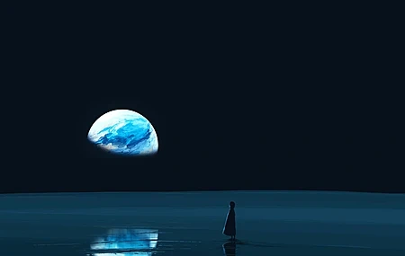 Free download Elegance AI Art Digital Painting Earth Space Minimalism 4K Wallpaper, Wallpaper(s) website provided.