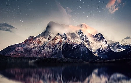 Free download Nature Mountains Water Sky 4K Wallpaper, Wallpaper(s) website provided.