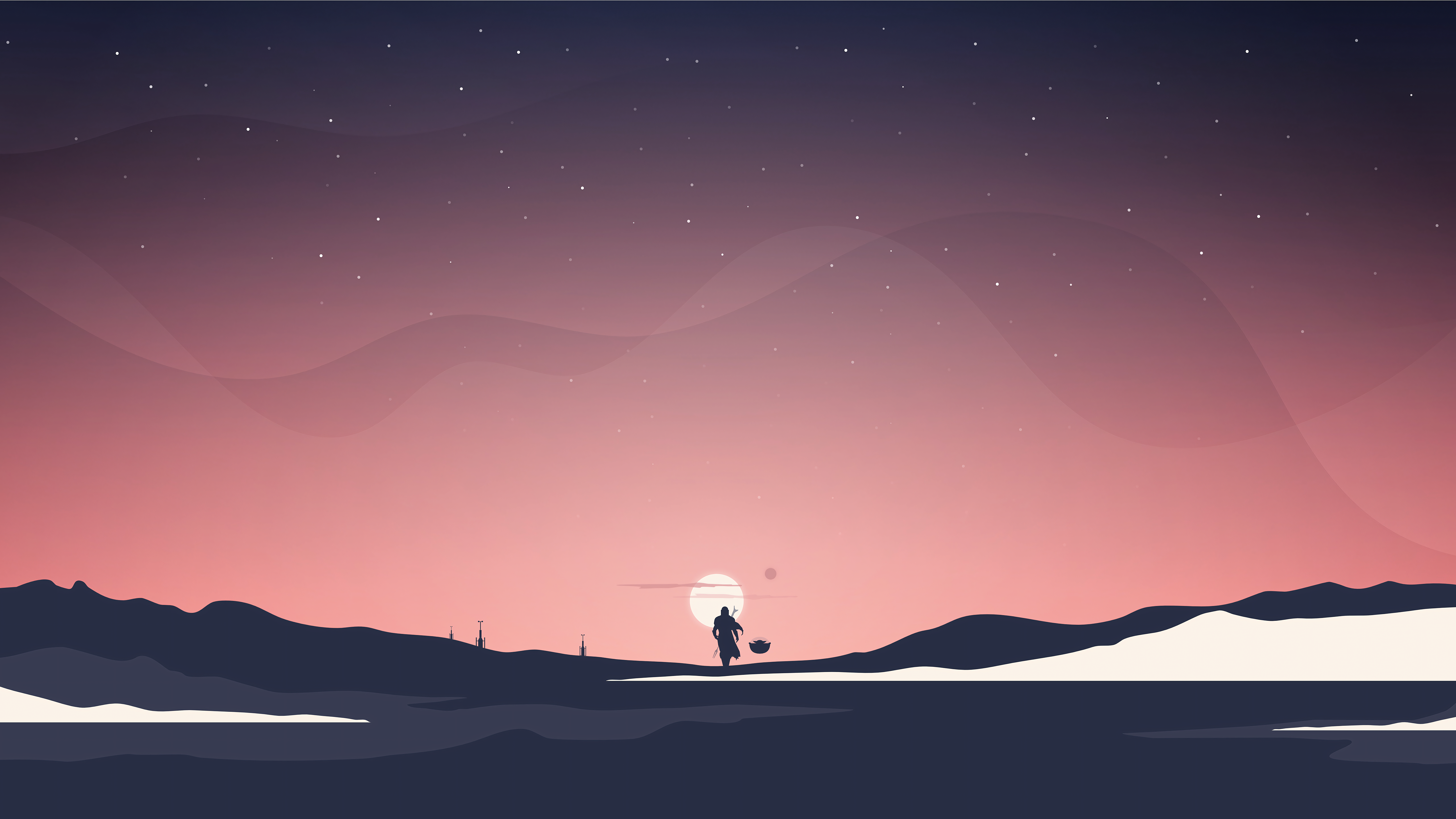 Free download Mandalorian TV Minimalism 4K wallpaper, Wallpaper(s) website provided.