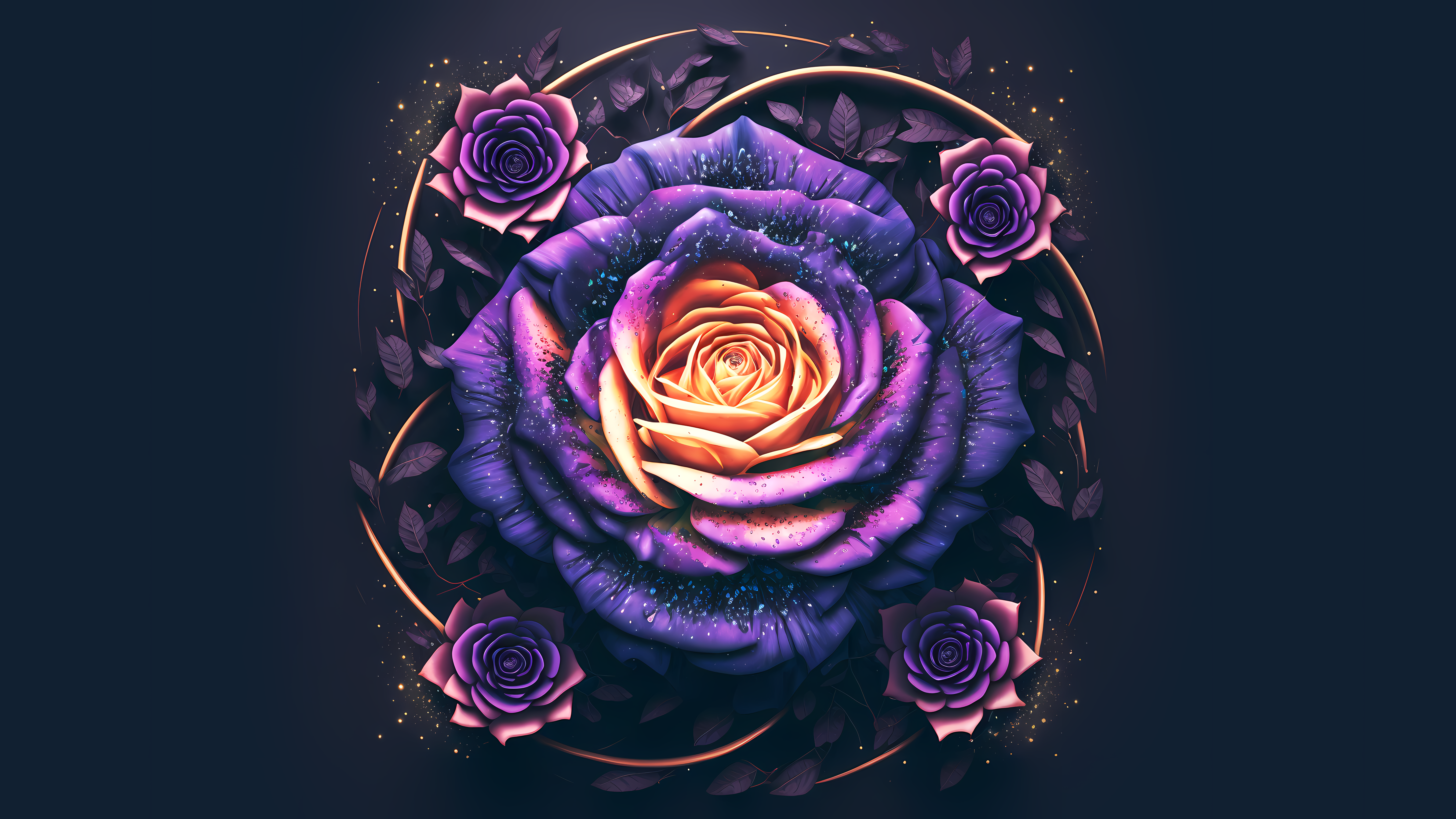 Free download Art Rose Abstract Flower Simple Background 8K Wallpaper, Wallpaper(s) website provided.