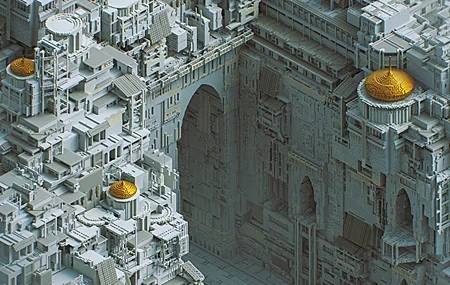 Free download AI Art City Fantasy City Illustration Isometric Architecture 4K Wallpaper, Wallpaper(s) website provided.