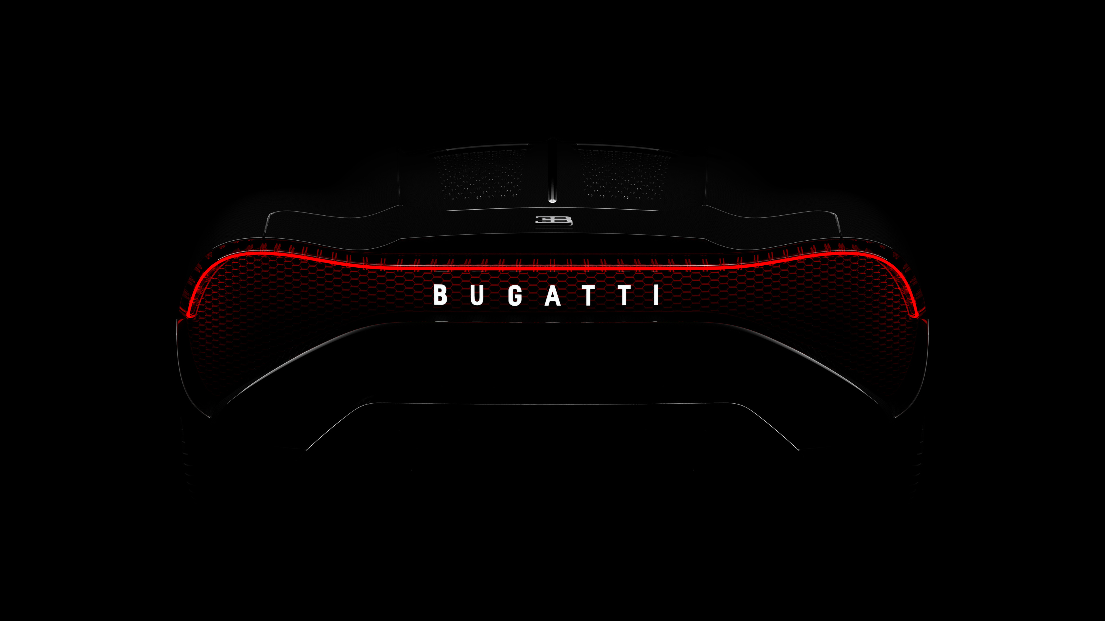 Free download Bugatti simple background black background white light red light car tail light 4K wallpaper, Wallpaper(s) website provided.