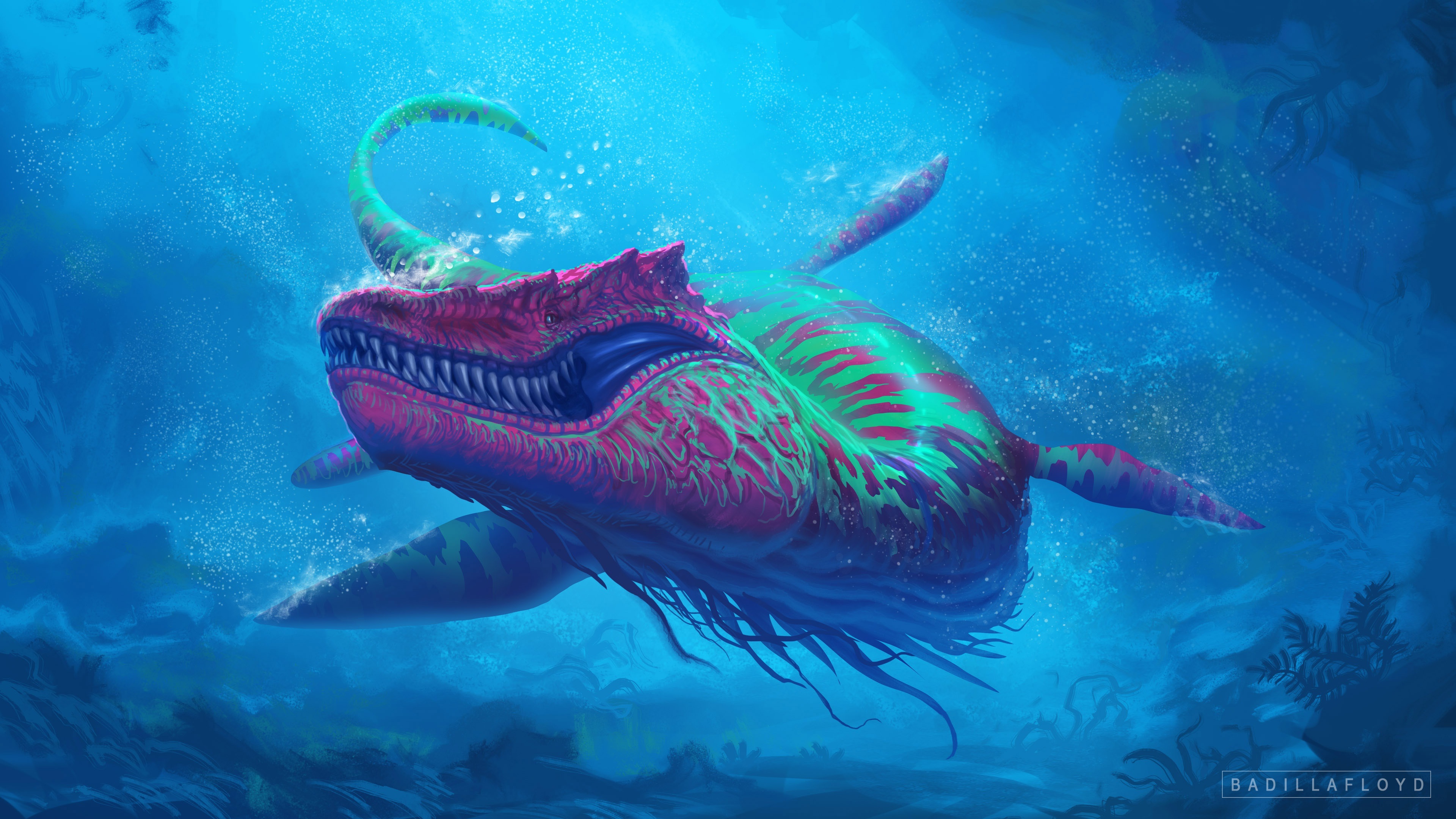 Free download Fantasy Art Creatures Underwater 4K Wallpaper, Wallpaper(s) website provided.