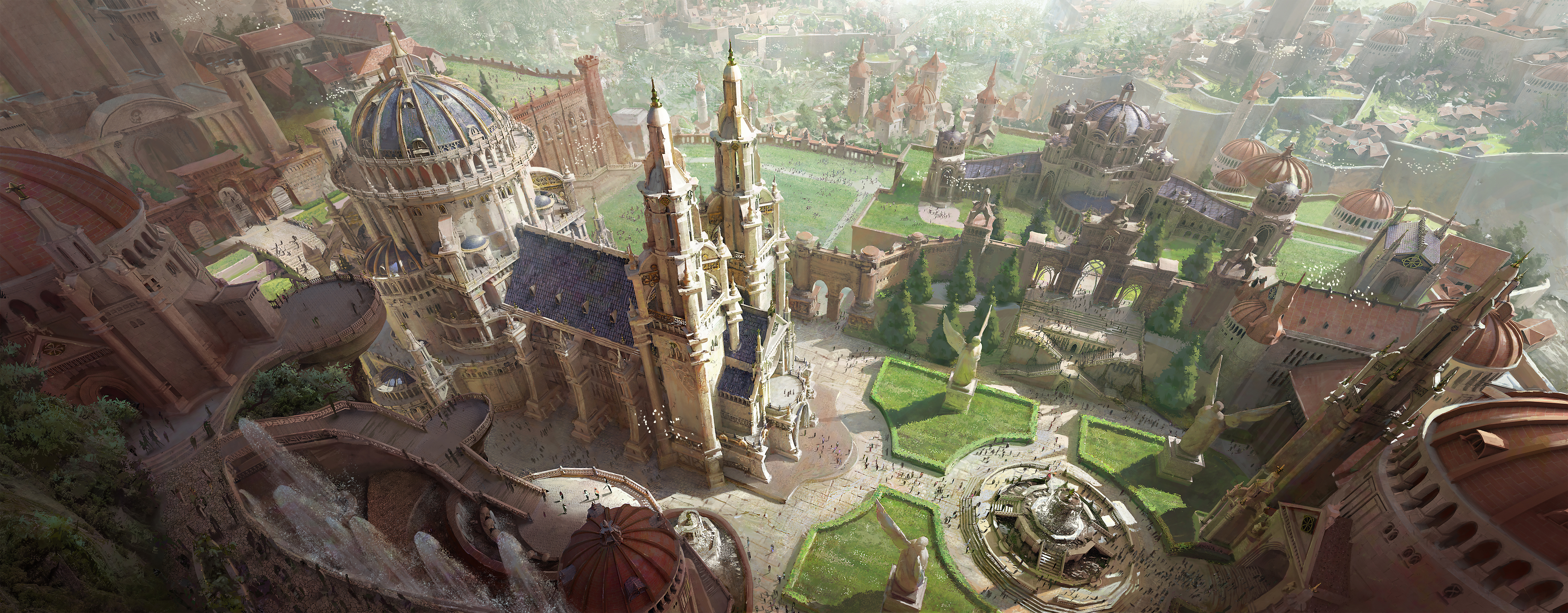 Free download AI Art Architecture Castle Square 4K Wallpaper, Wallpaper(s) website provided.