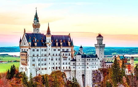 Free download Castle Landscape Castle Colorful Nature Architecture Autumn 4K Wallpaper, Wallpaper(s) website provided.