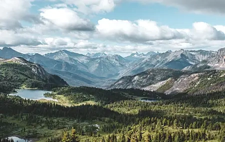 Free download Landscape Mountains Nature Lake Water Cloud Forest Trees 4K Wallpaper, Wallpaper(s) website provided.