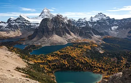 Free download Nature Landscape Forest Mountains Cliffs Snow Mountain Top Lake 4K Wallpaper, Wallpaper(s) website provided.