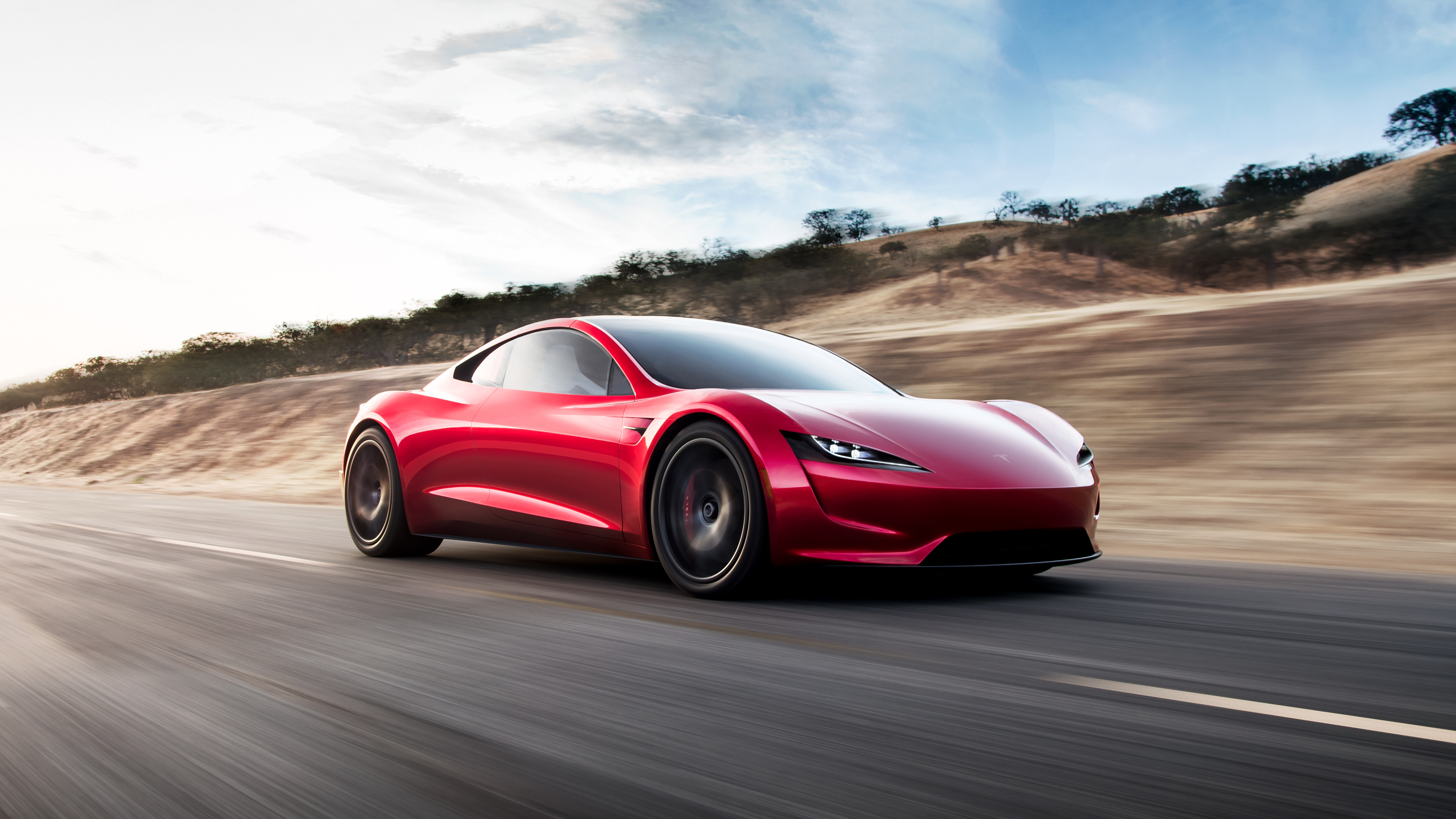 Free download Cars Tesla Sports Car Supercars Electric Cars Road Photography Trees Computer Wallpapers 4K Wallpapers, Wallpaper(s) website provided.