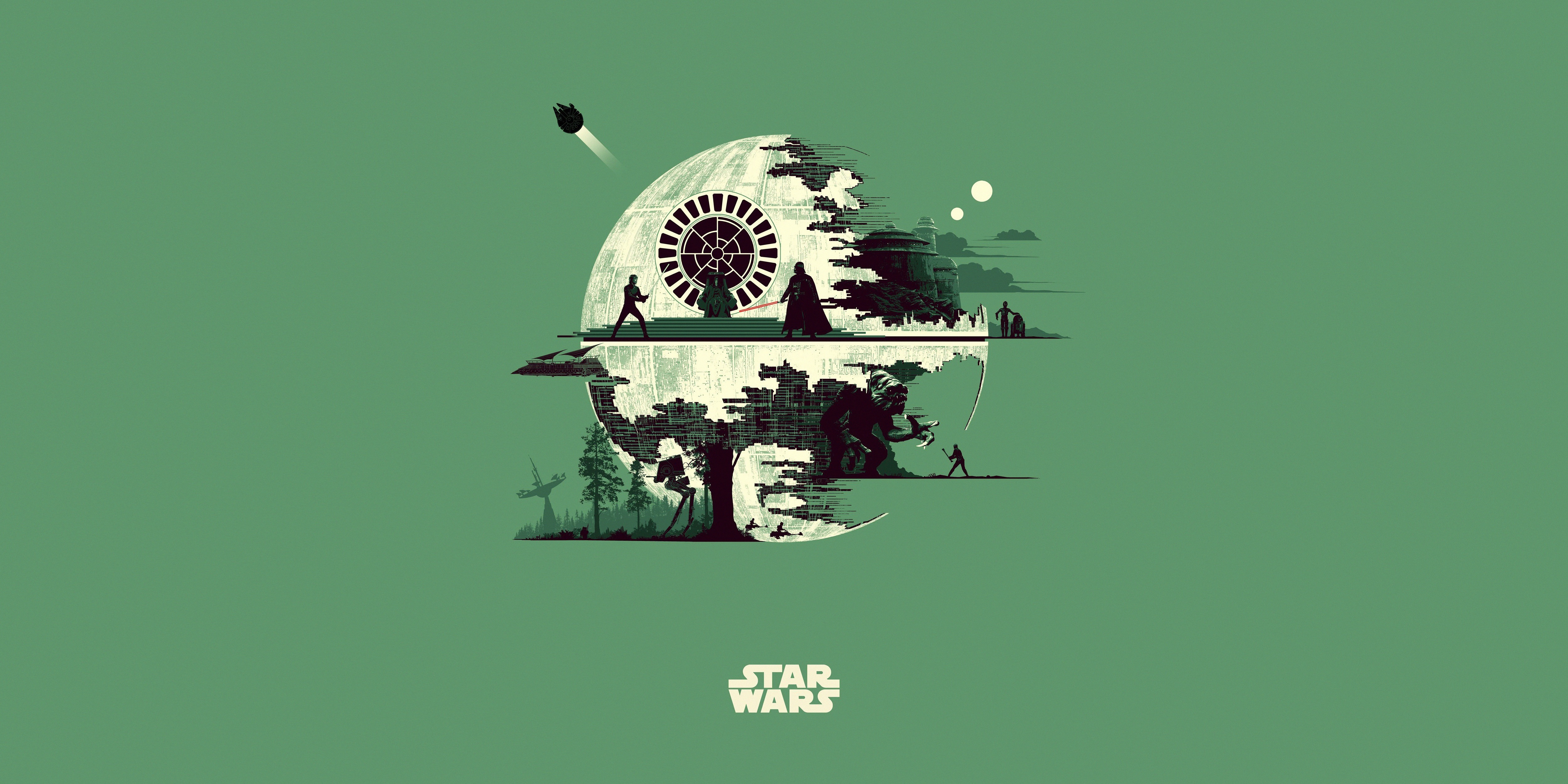 Free download Simple background Star Wars Science Fiction Artwork 4K wallpaper, Wallpaper(s) website provided.