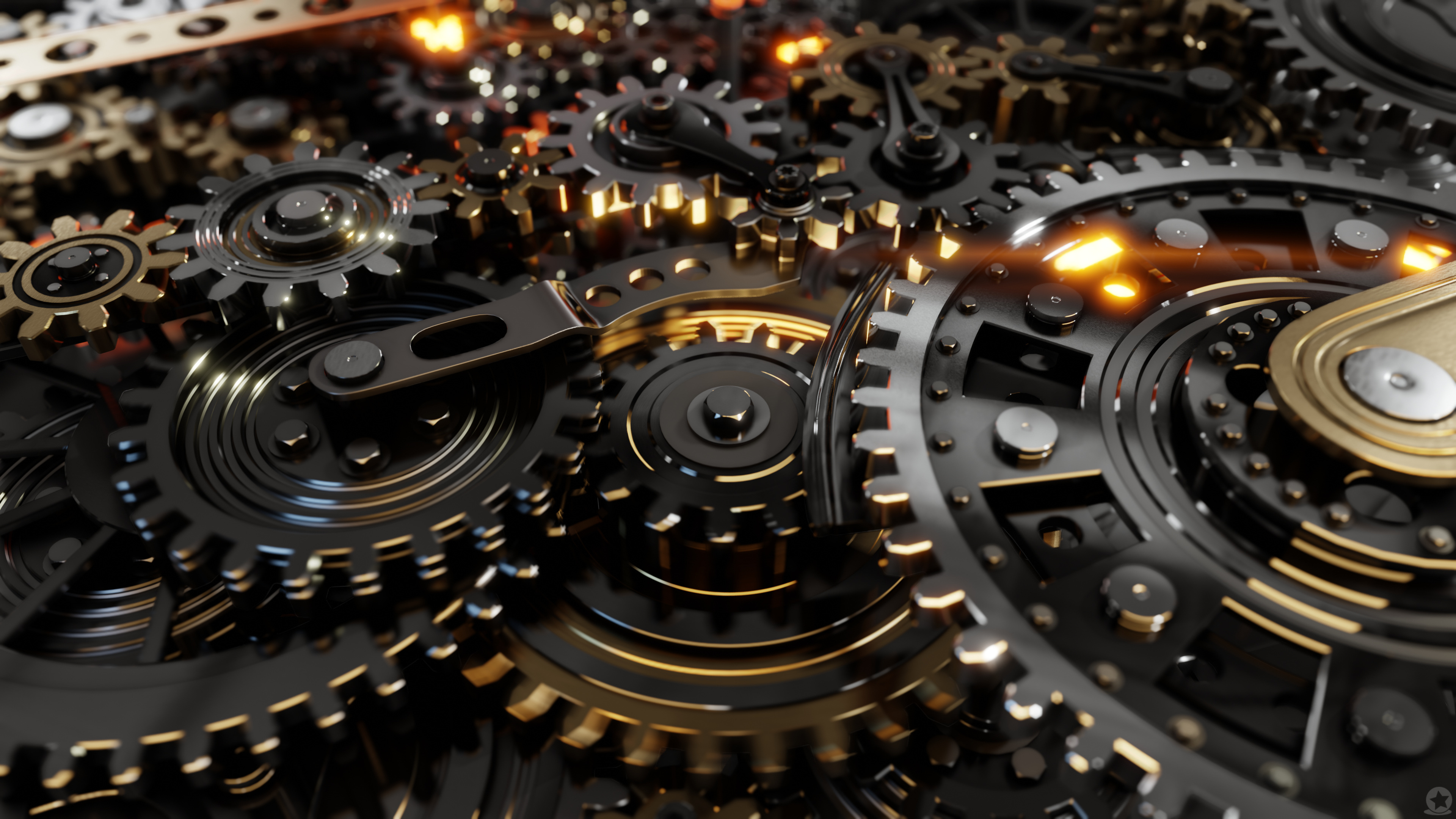 Free download Gear Technology Punk Technology 4K Wallpaper, Wallpaper(s) website provided.