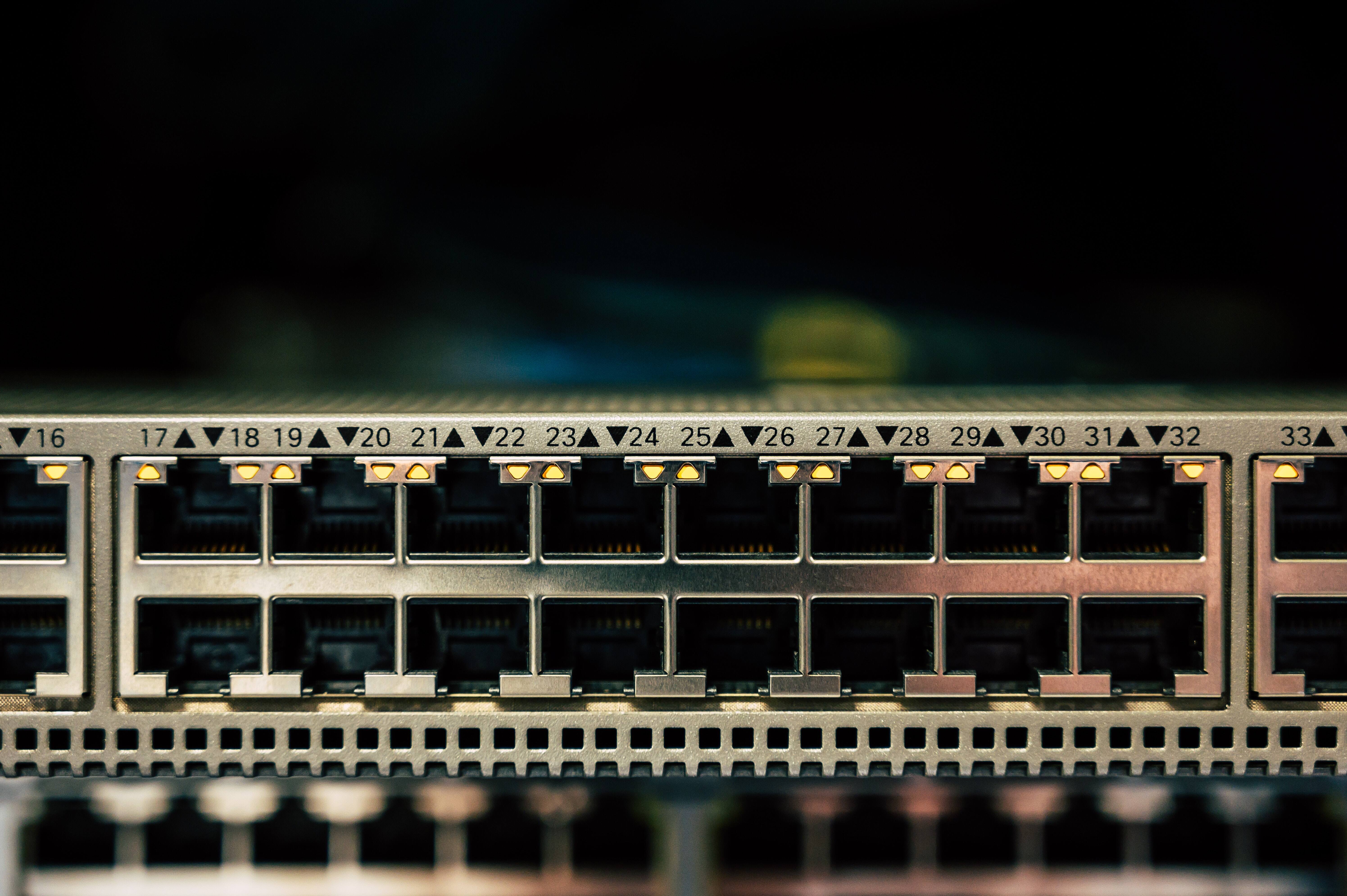 Free download Network Ethernet Switch Closeup Simple Background Computer Wallpaper 4K Wallpaper, Wallpaper(s) website provided.