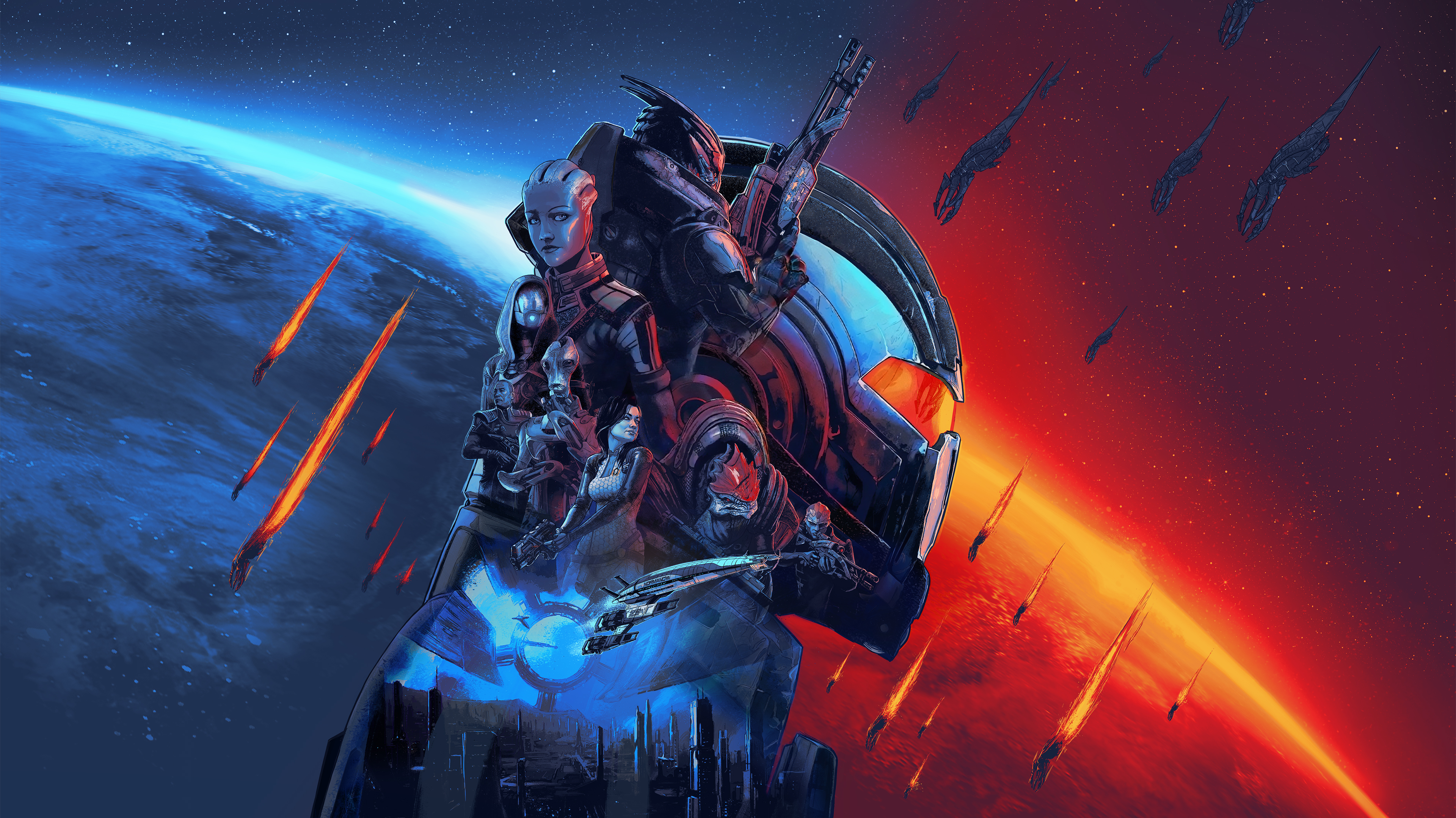 Free download Commander Lawson Quality Effect Castle Normandy Effect Legendary Edition Science Fiction Novel Game CG Art Games 4K Wallpaper, Wallpaper(s) website provided.