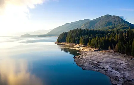 Free download Forest Nature Landscape Lake Water Reflection Mountains 4K Wallpaper, Wallpaper(s) website provided.