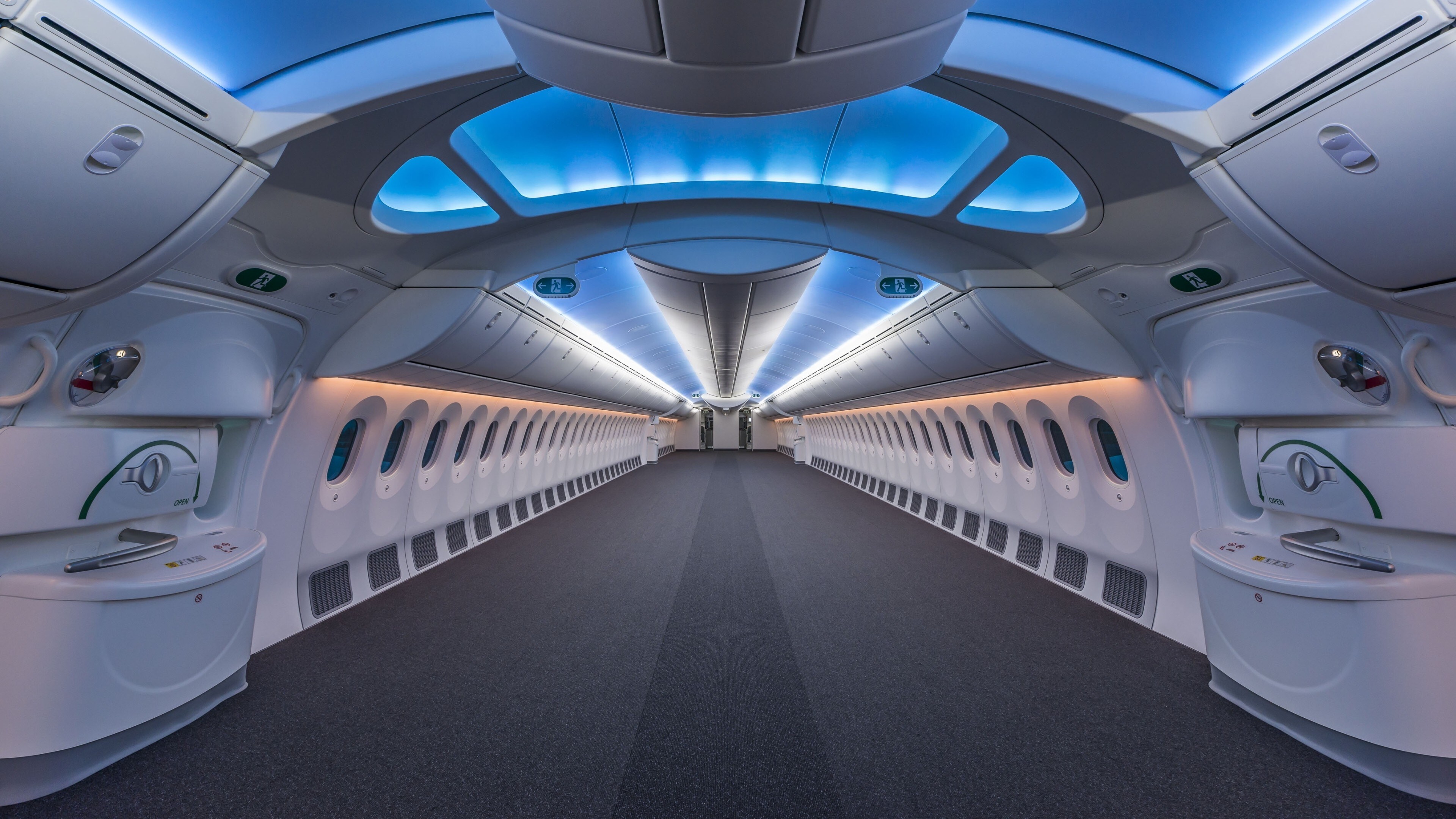 Free download Modern Aircraft Boeing Windows Cyan Blue Vehicle Passenger Technology Computer Wallpaper 4K Wallpaper, Wallpaper(s) website provided.