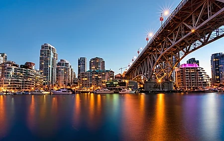 Free download photography reflection landscape long flow lake coast clear sky city landscape light architecture bridge water 4K wallpaper, Wallpaper(s) website provided.