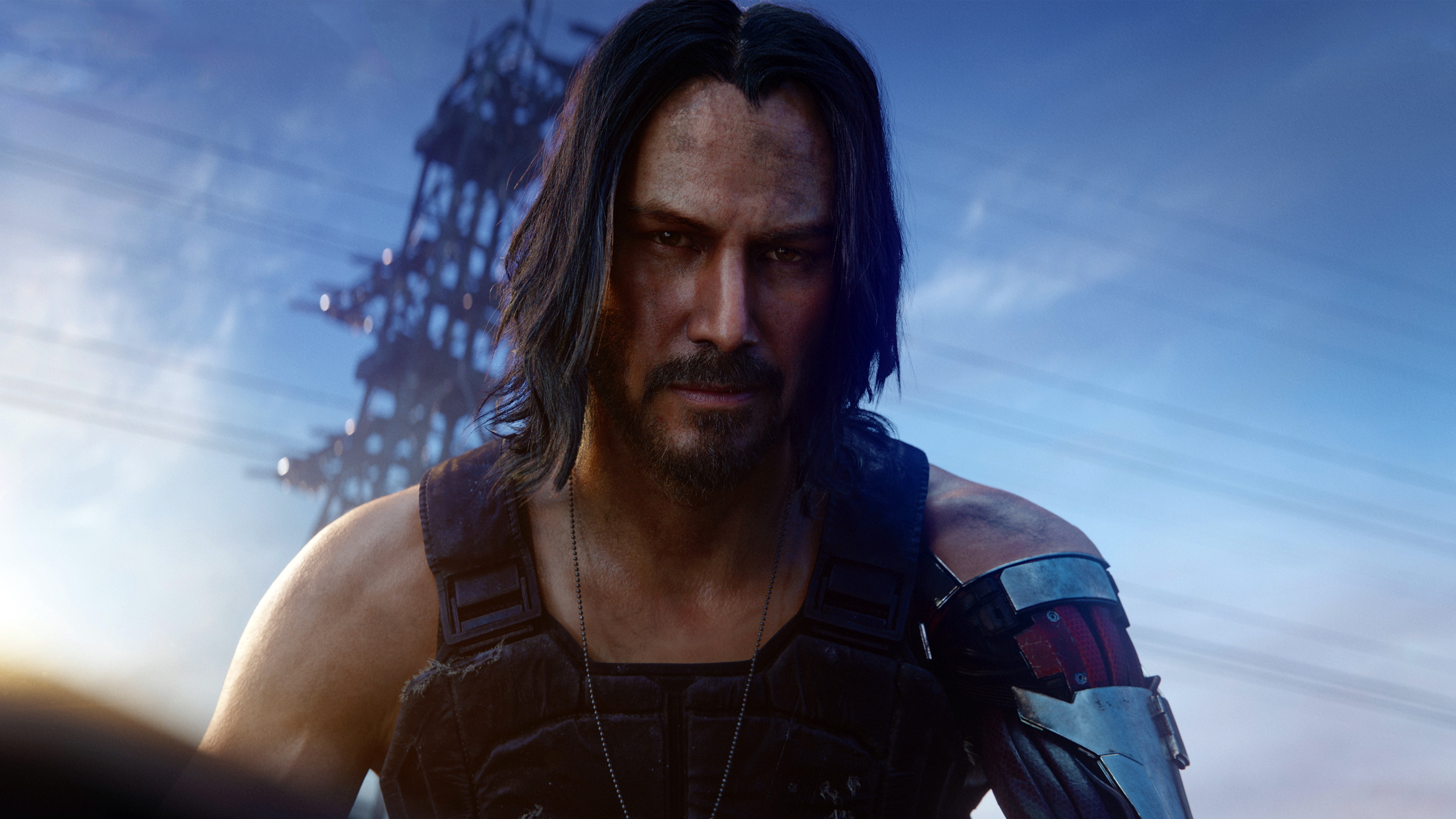 Free download Keanu Reeves Game CG Character Cyberpunk Game CG Screenshot Projection Red 4K Wallpaper, Wallpaper(s) website provided.