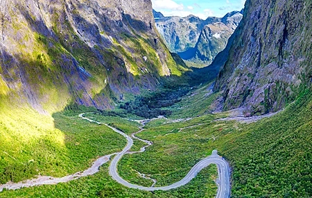 Free download Landscape Mountains Fields Road Forest Nature 4K Wallpaper, Wallpaper(s) website provided.