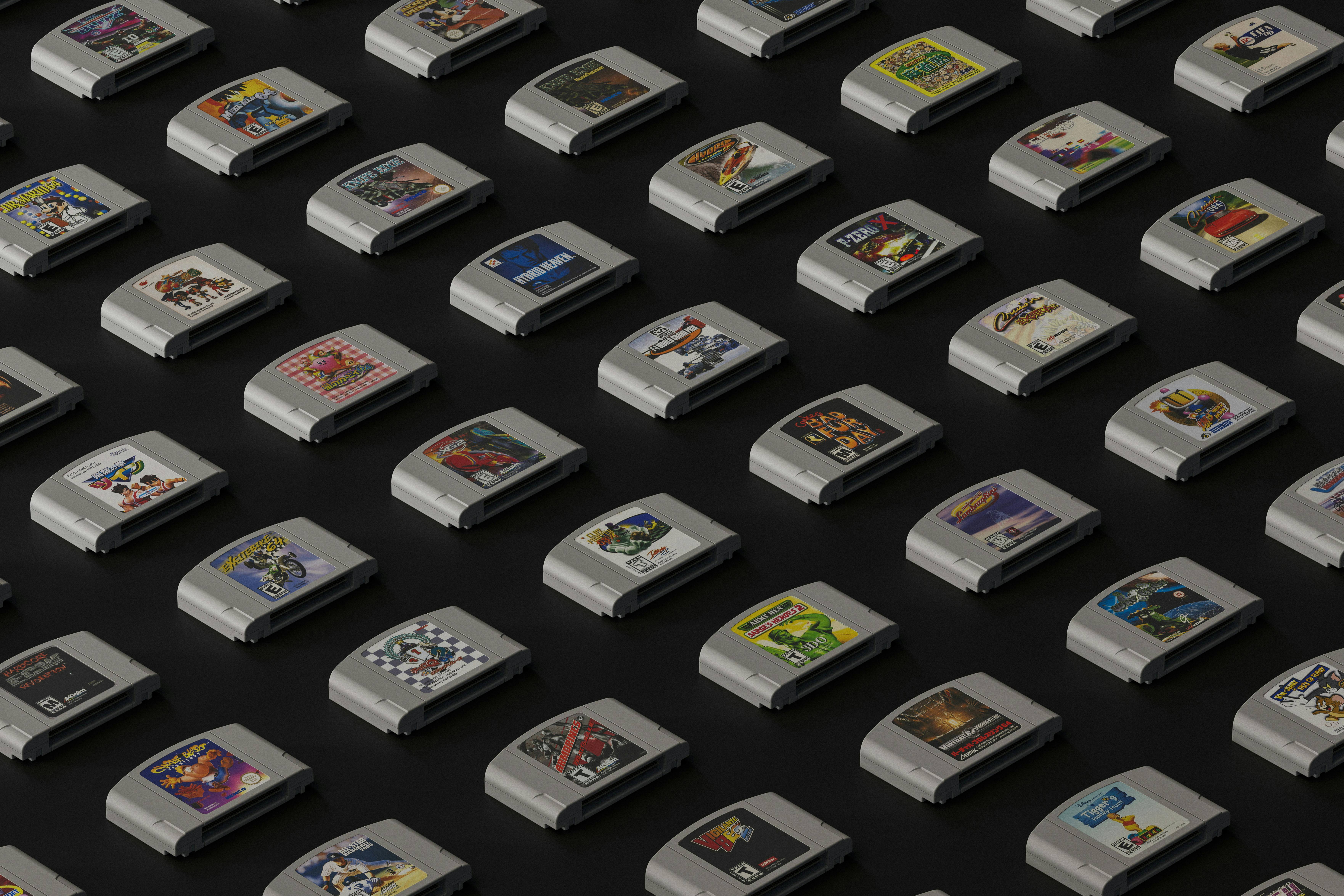 Free download Nintendo Electronic Game Pattern Black Background Collection Super Man Retro Game Cassette 4K Wallpaper, Wallpaper(s) website provided.