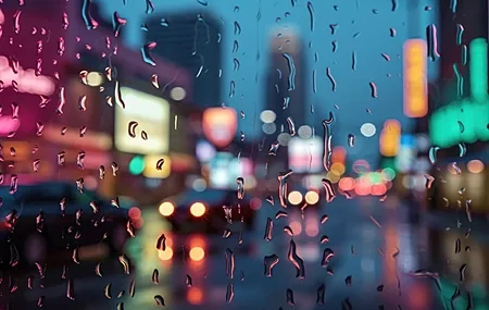 Free download City Rain Window City Lights 4K Wallpaper, Wallpaper(s) website provided.