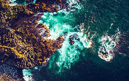 Free download Nature Rocks Waves Coast Aerial View Drone Photos Water 4K Wallpaper, Wallpaper(s) website provided.