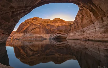 Free download Simple background nature sky photography landscape reflection cliff water 4K wallpaper, Wallpaper(s) website provided.