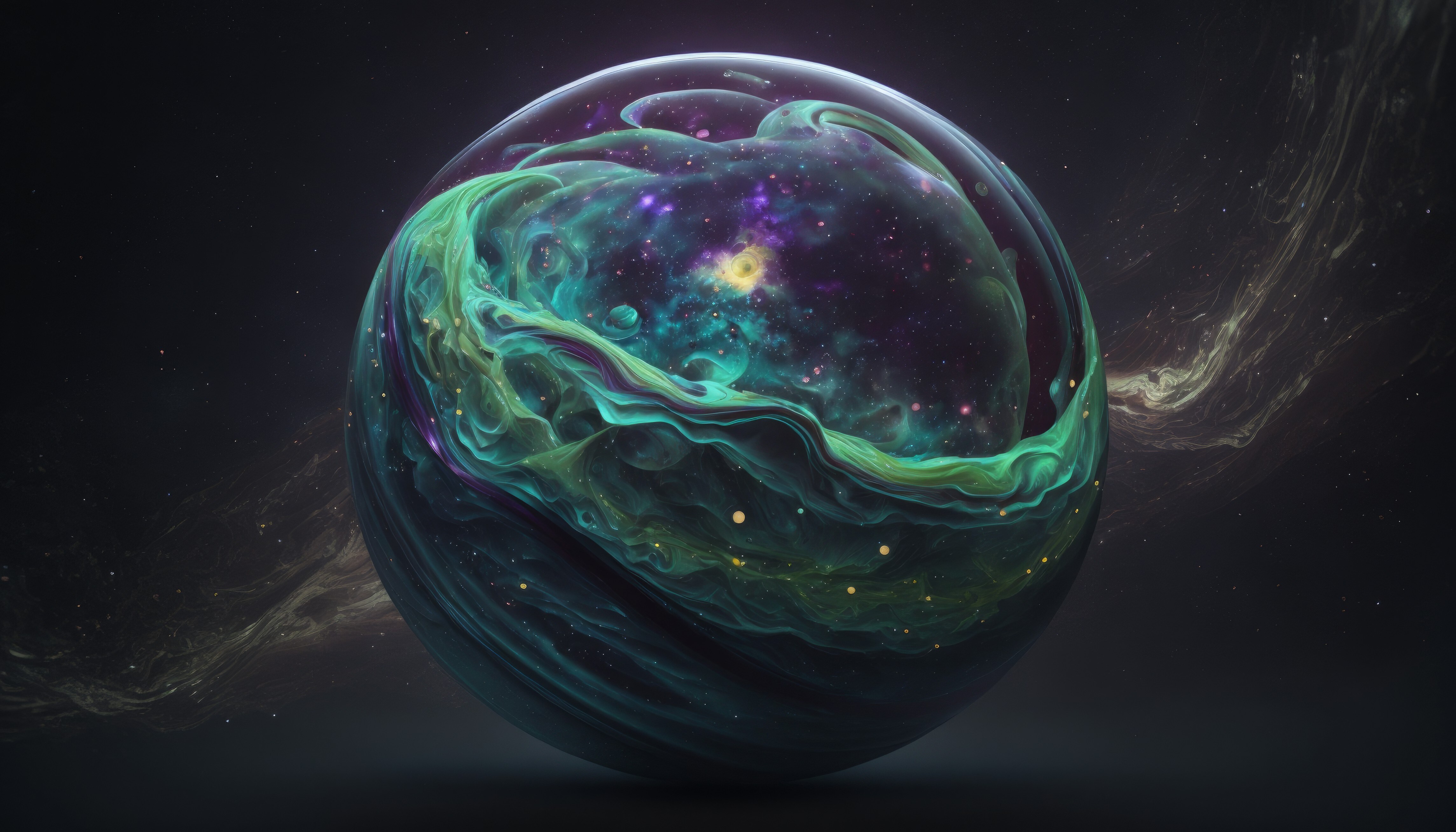 Free download Art Illustration Marble Galli Stars Space 4K Wallpaper, Wallpaper(s) website provided.